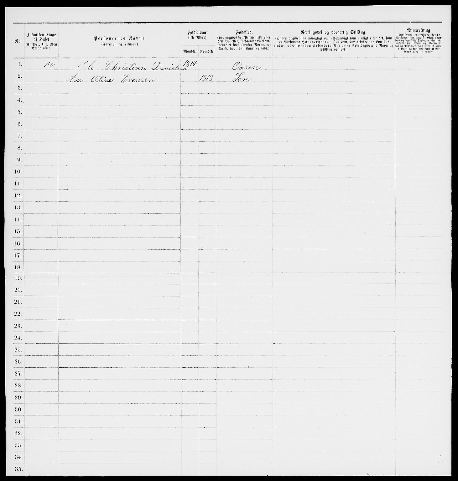 RA, 1885 census for 0104 Moss, 1885, p. 413