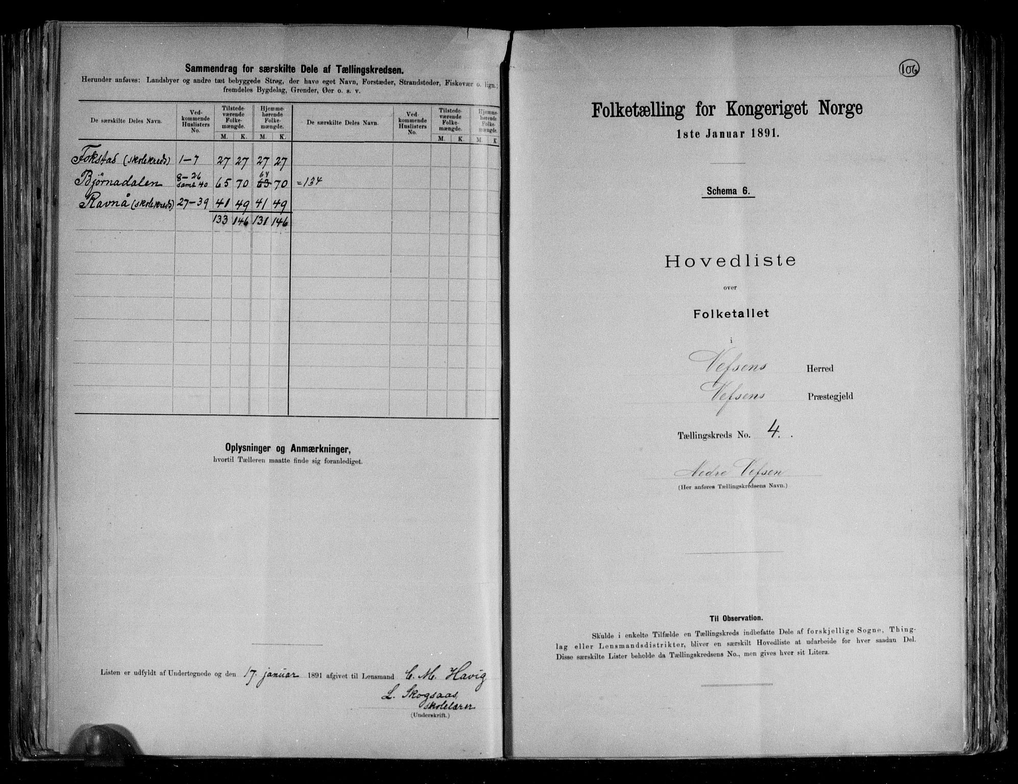 RA, 1891 census for 1824 Vefsn, 1891, p. 11