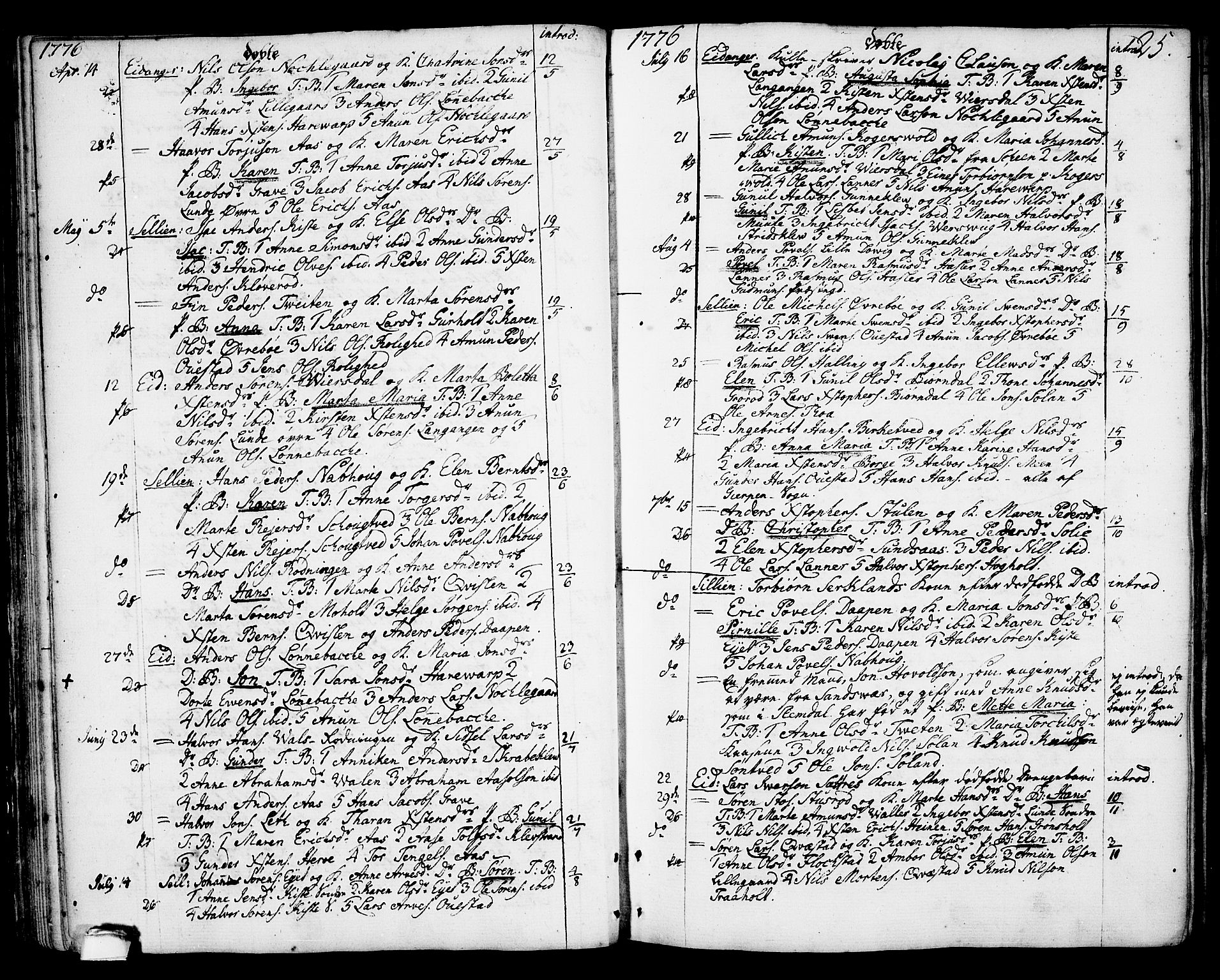 Eidanger kirkebøker, AV/SAKO-A-261/F/Fa/L0006: Parish register (official) no. 6, 1764-1814, p. 25