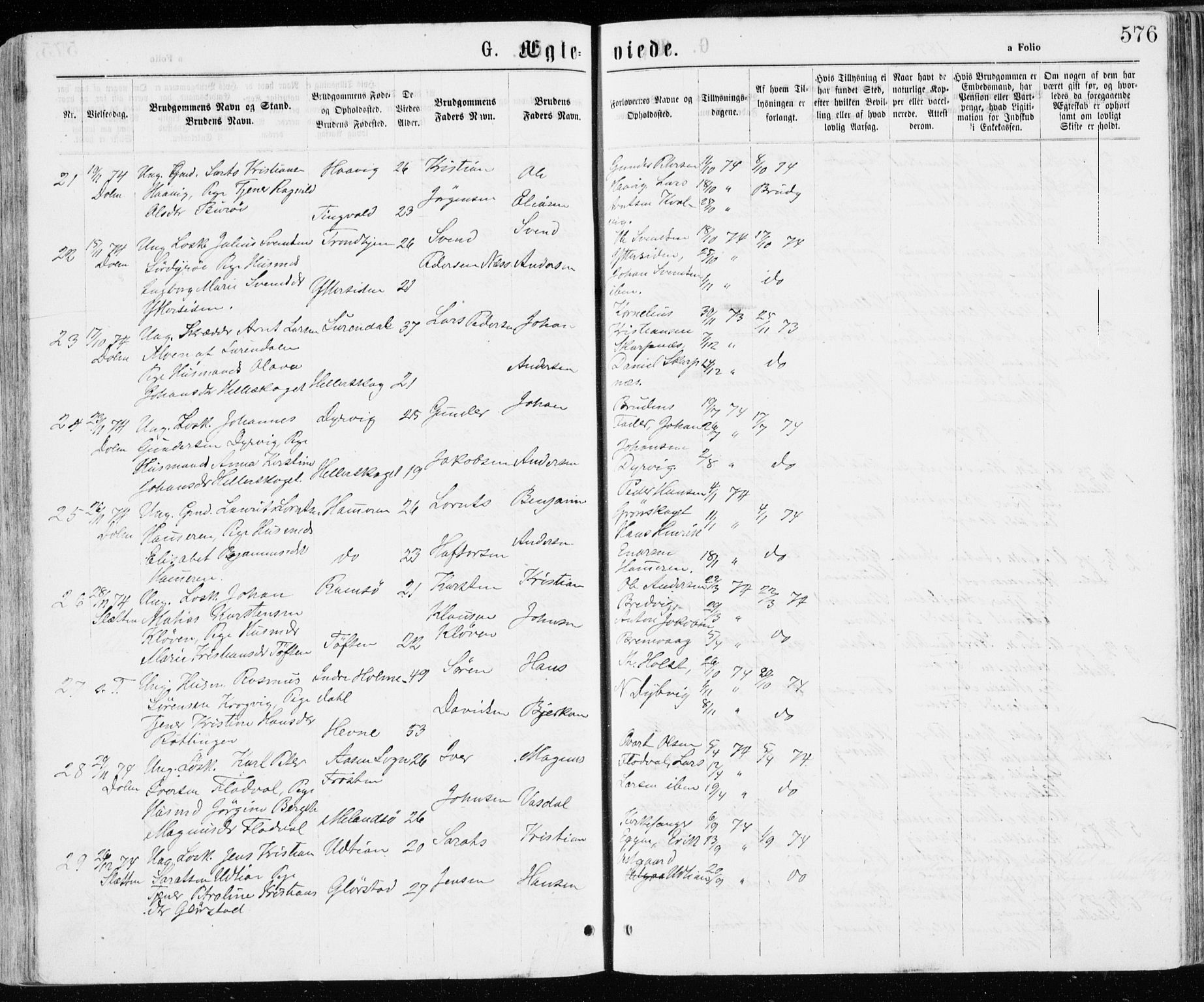 Ministerialprotokoller, klokkerbøker og fødselsregistre - Sør-Trøndelag, AV/SAT-A-1456/640/L0576: Parish register (official) no. 640A01, 1846-1876, p. 576