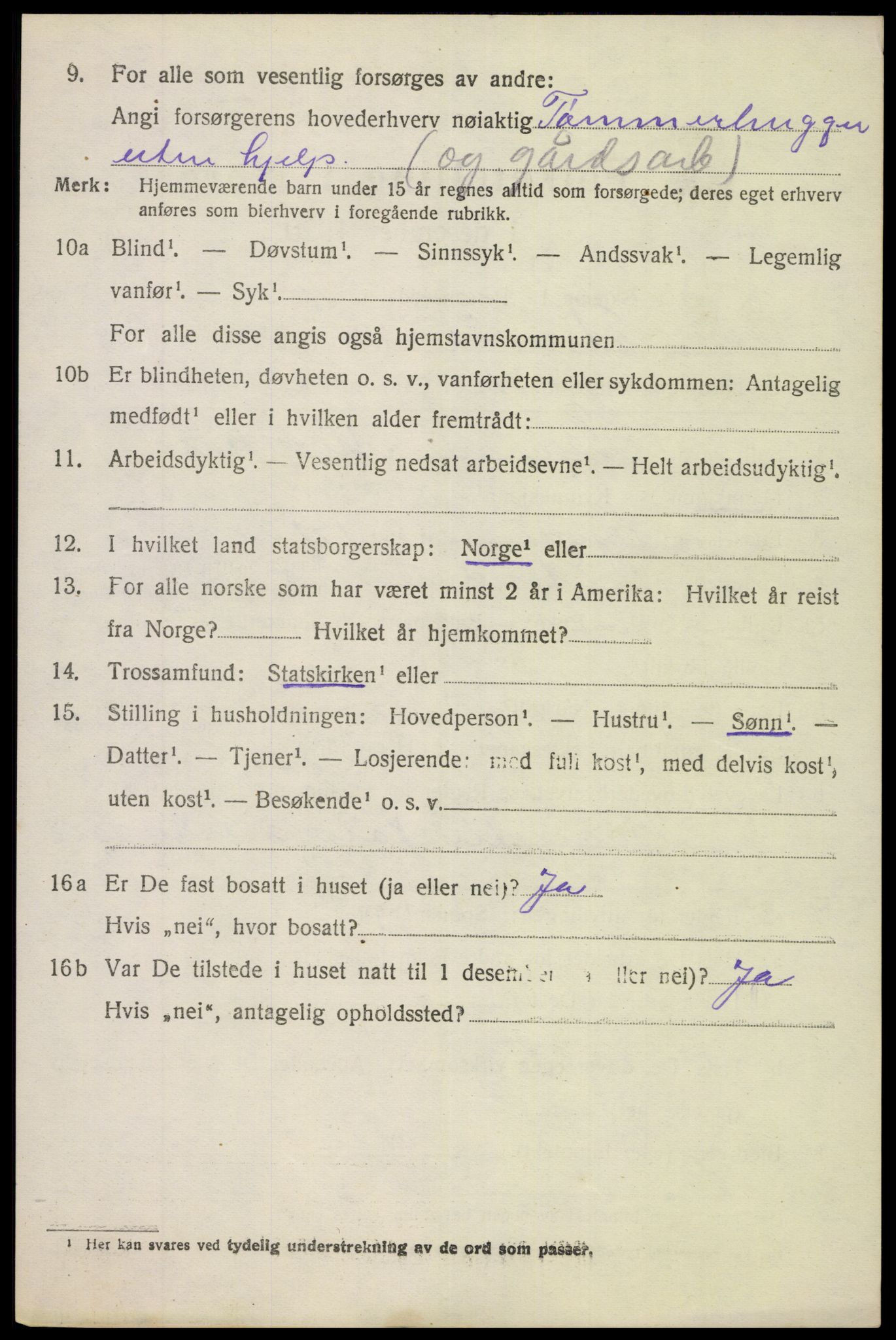 SAH, 1920 census for Etnedal, 1920, p. 3949