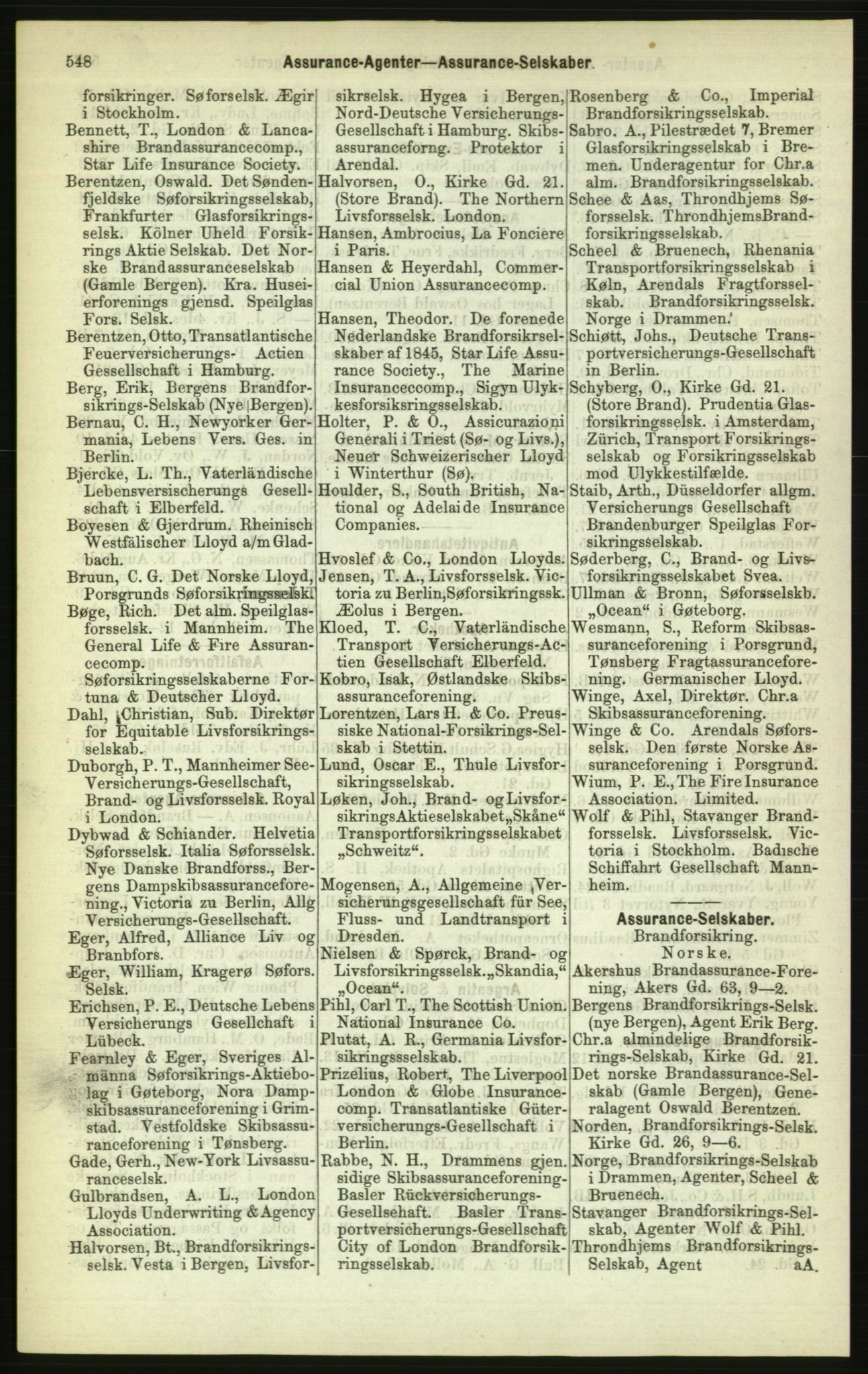 Kristiania/Oslo adressebok, PUBL/-, 1886, p. 548