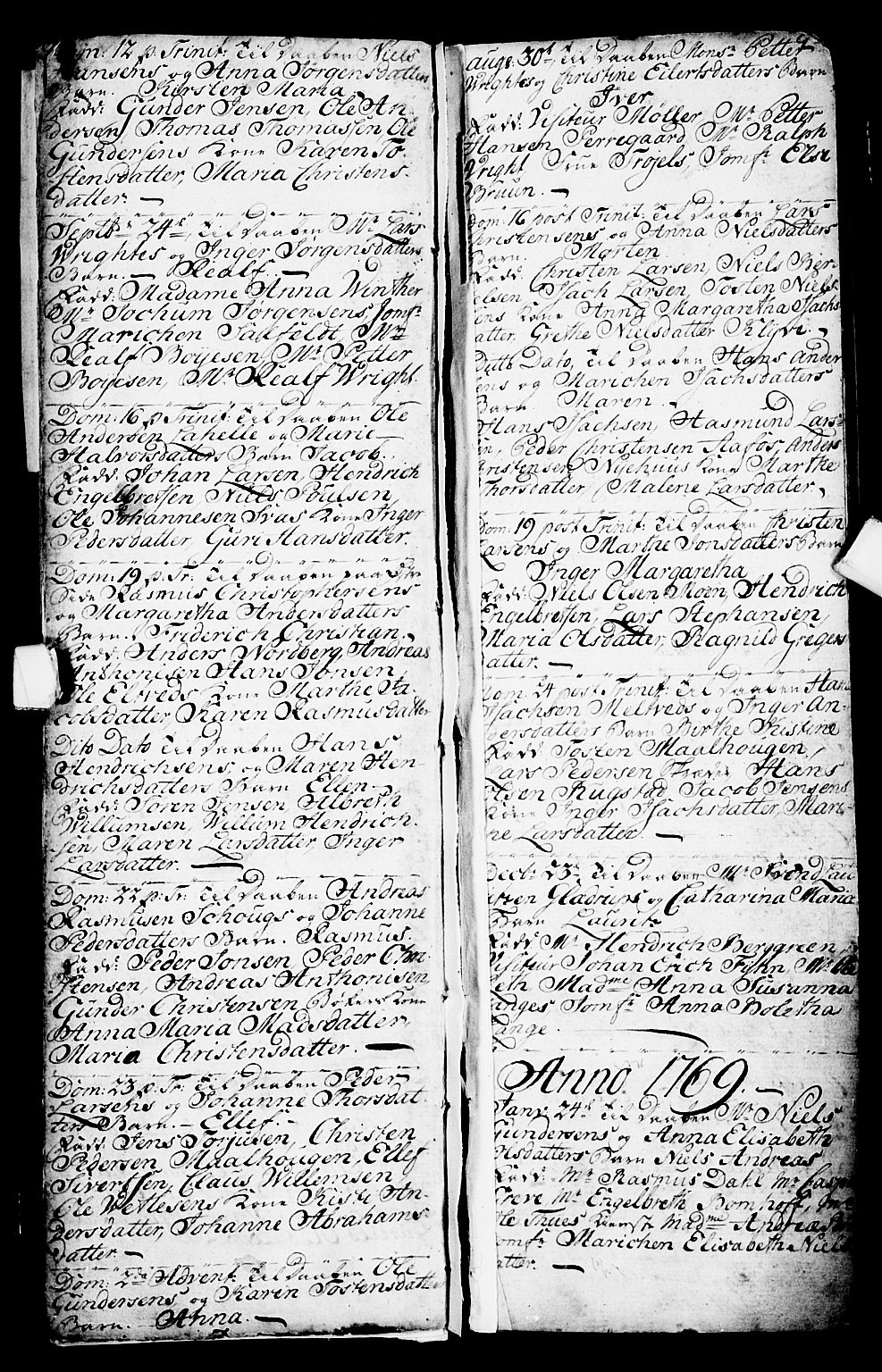 Porsgrunn kirkebøker , SAKO/A-104/G/Ga/L0001: Parish register (copy) no. I 1, 1766-1790, p. 8-9