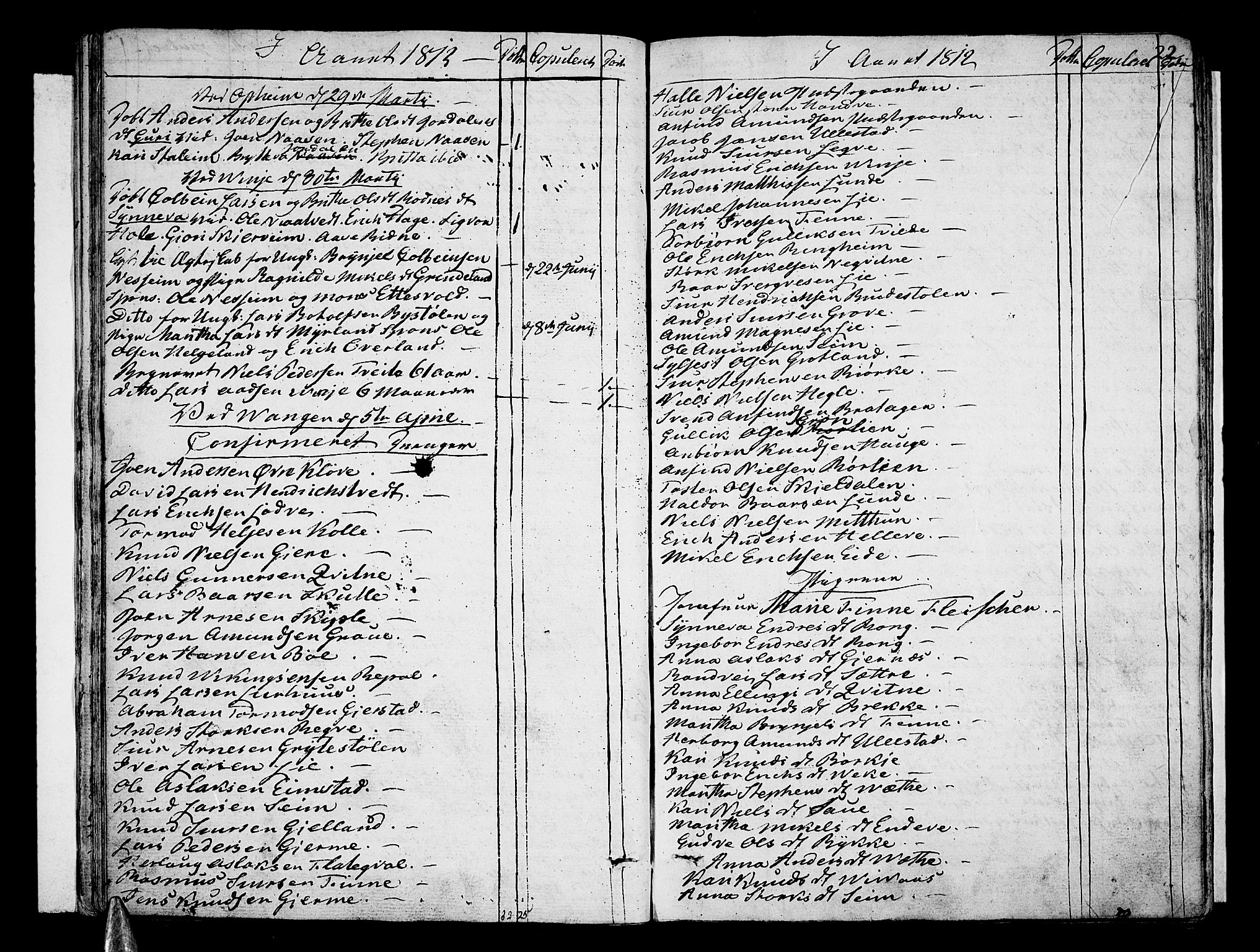 Voss sokneprestembete, SAB/A-79001/H/Haa: Parish register (official) no. A 10, 1810-1821, p. 22