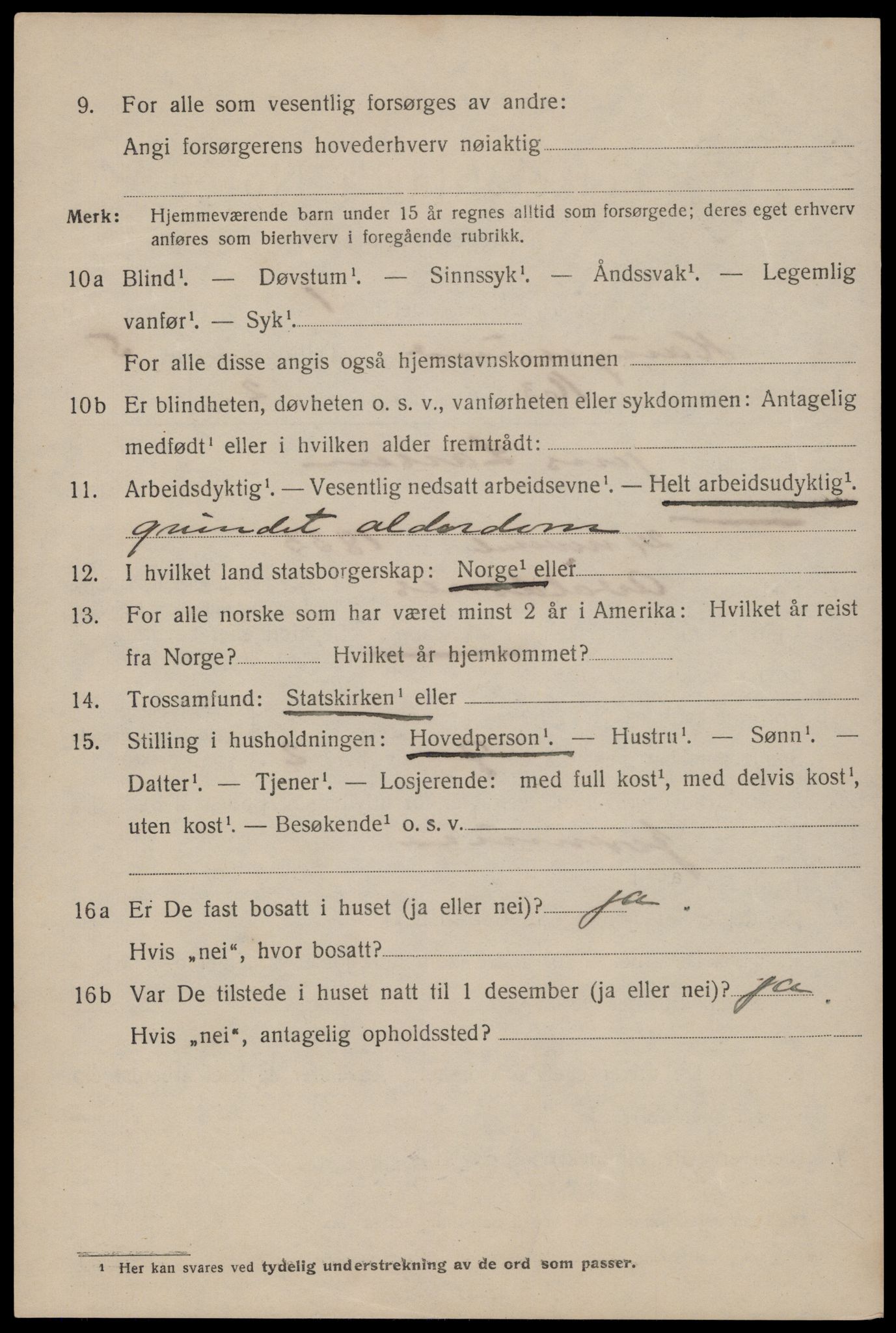 SAST, 1920 census for Haugesund, 1920, p. 21118