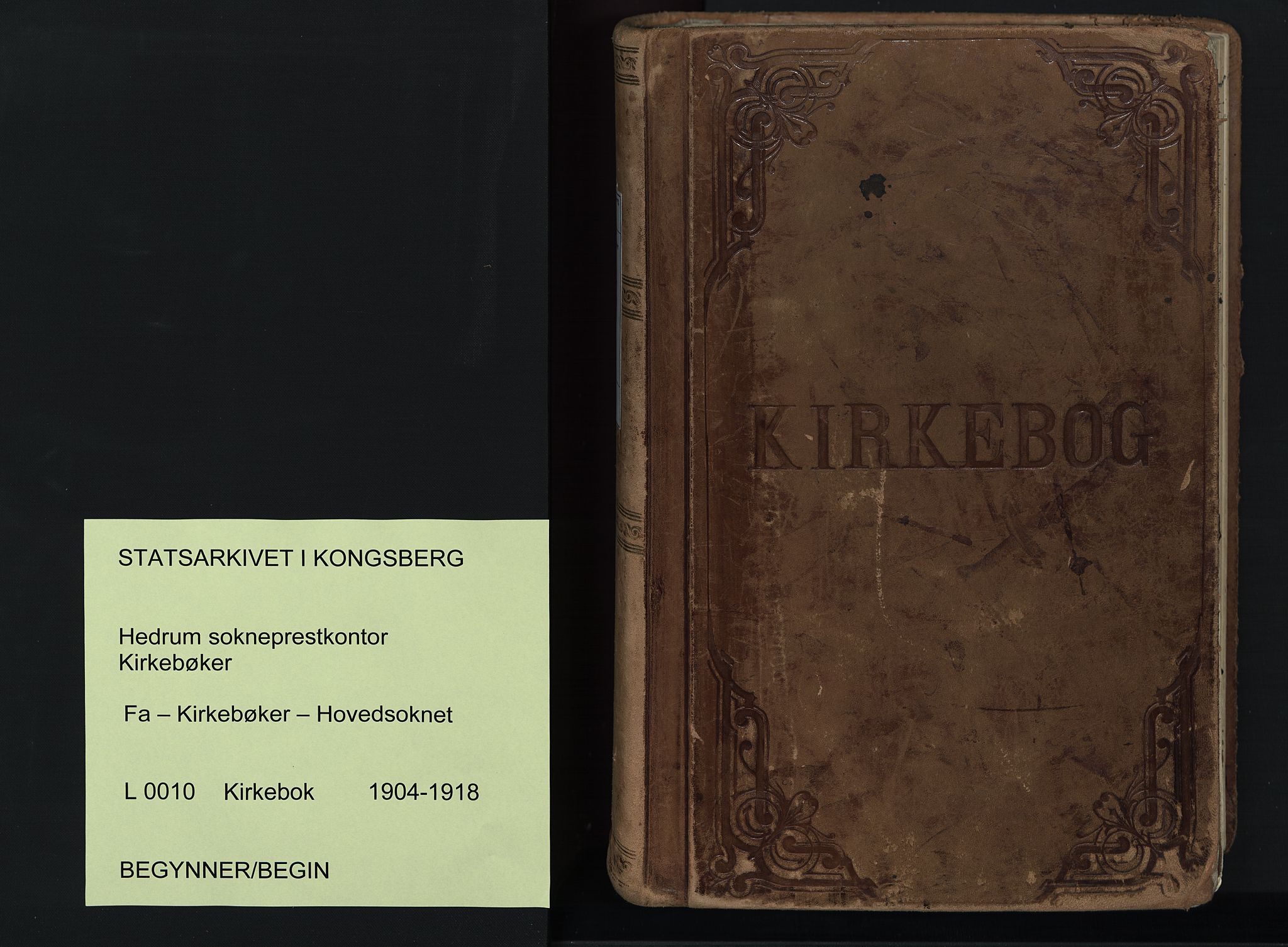 Hedrum kirkebøker, SAKO/A-344/F/Fa/L0010: Parish register (official) no. I 10, 1904-1918