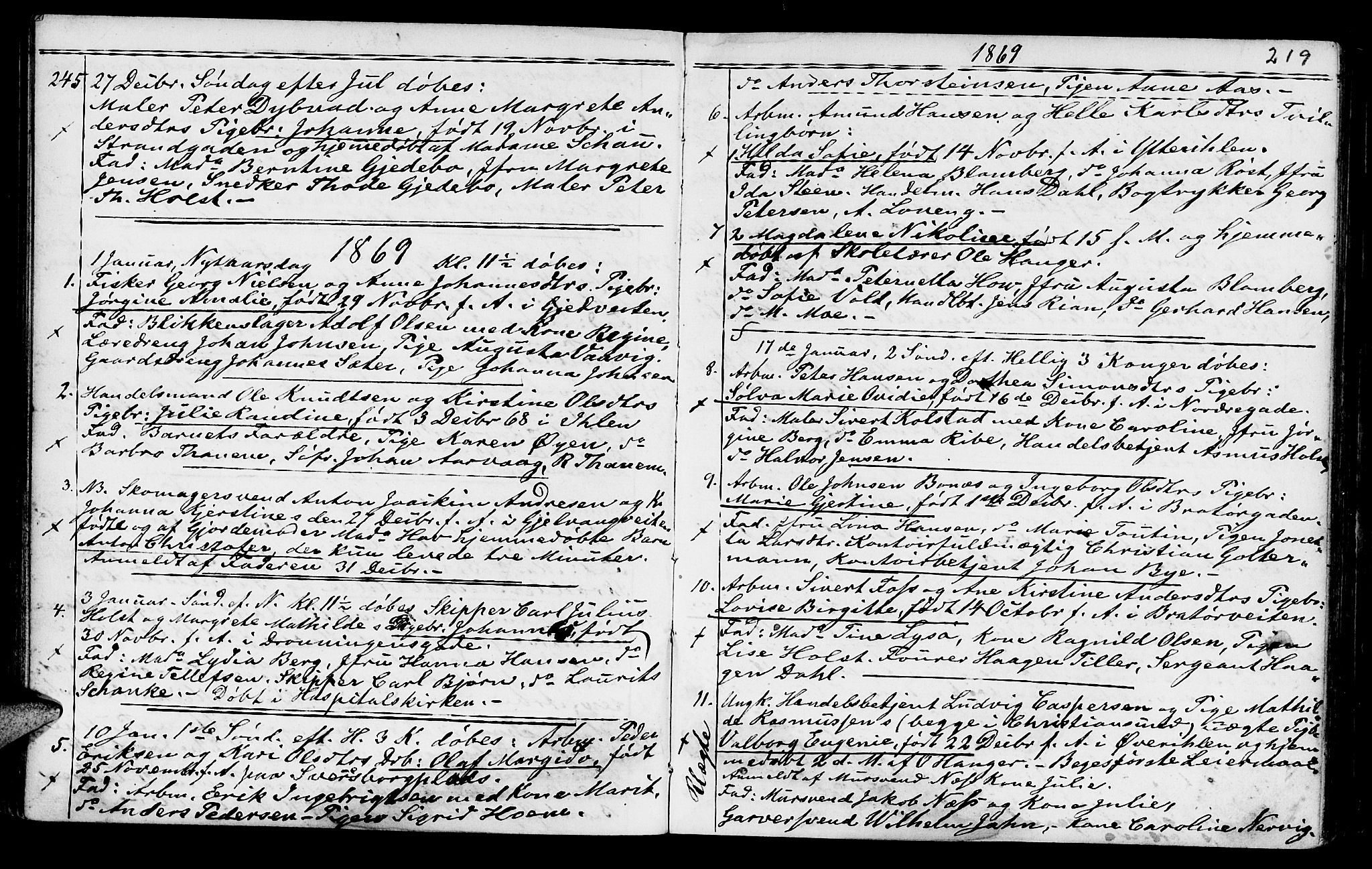 Ministerialprotokoller, klokkerbøker og fødselsregistre - Sør-Trøndelag, SAT/A-1456/602/L0140: Parish register (copy) no. 602C08, 1864-1872, p. 218-219