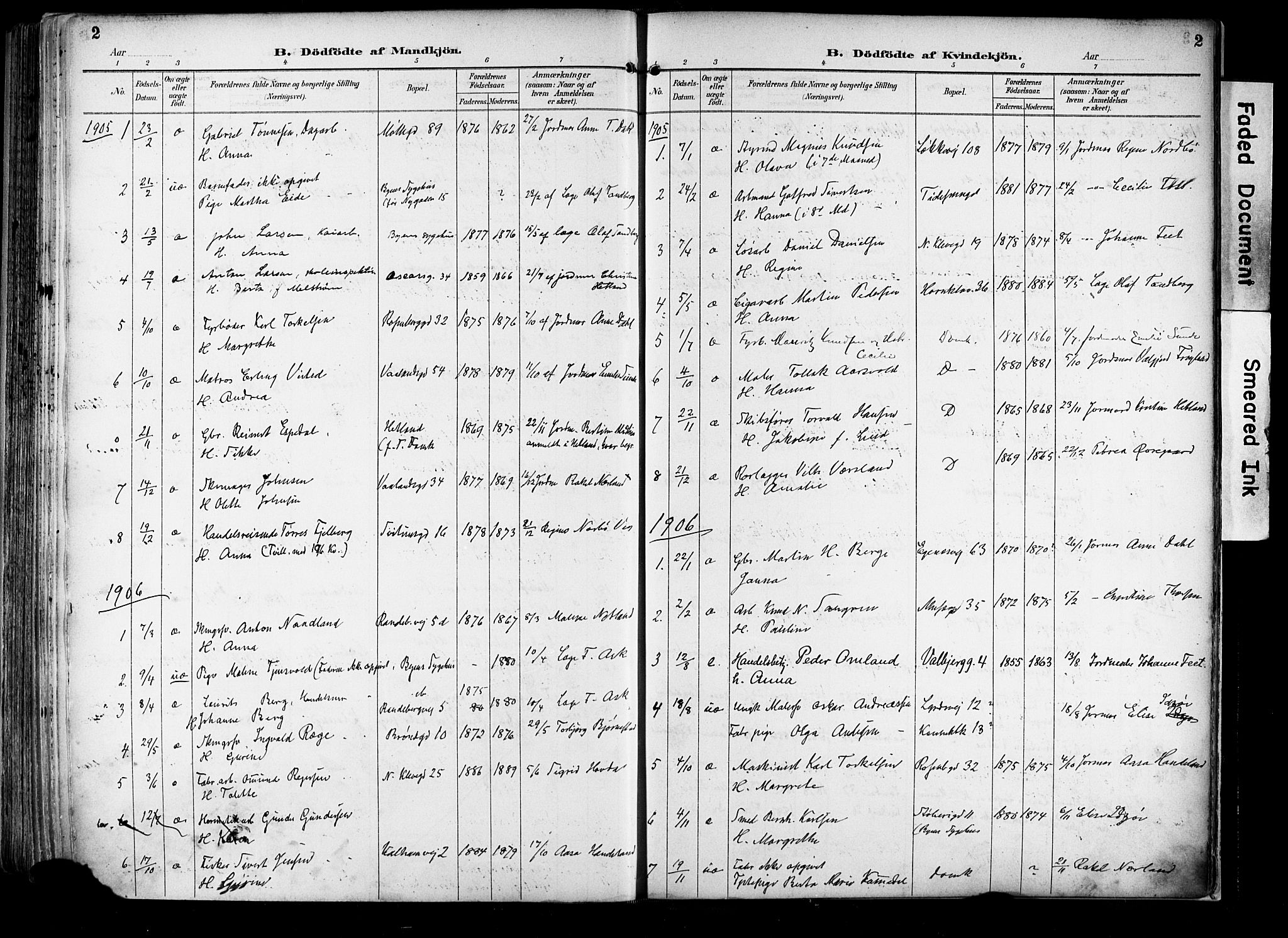Domkirken sokneprestkontor, SAST/A-101812/001/30/30BA/L0033: Parish register (official) no. A 32, 1903-1915, p. 2