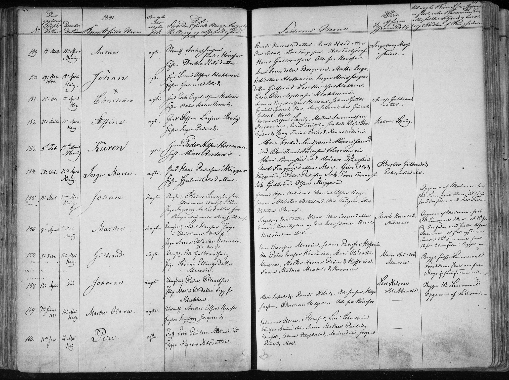 Norderhov kirkebøker, AV/SAKO-A-237/F/Fa/L0010: Parish register (official) no. 10, 1837-1847, p. 65