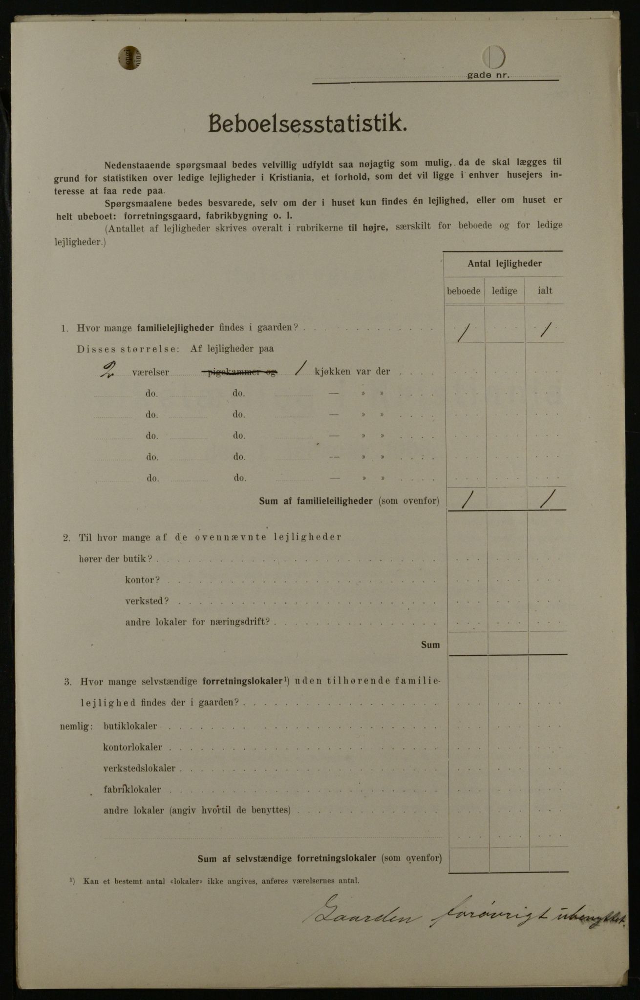 OBA, Municipal Census 1908 for Kristiania, 1908, p. 3335