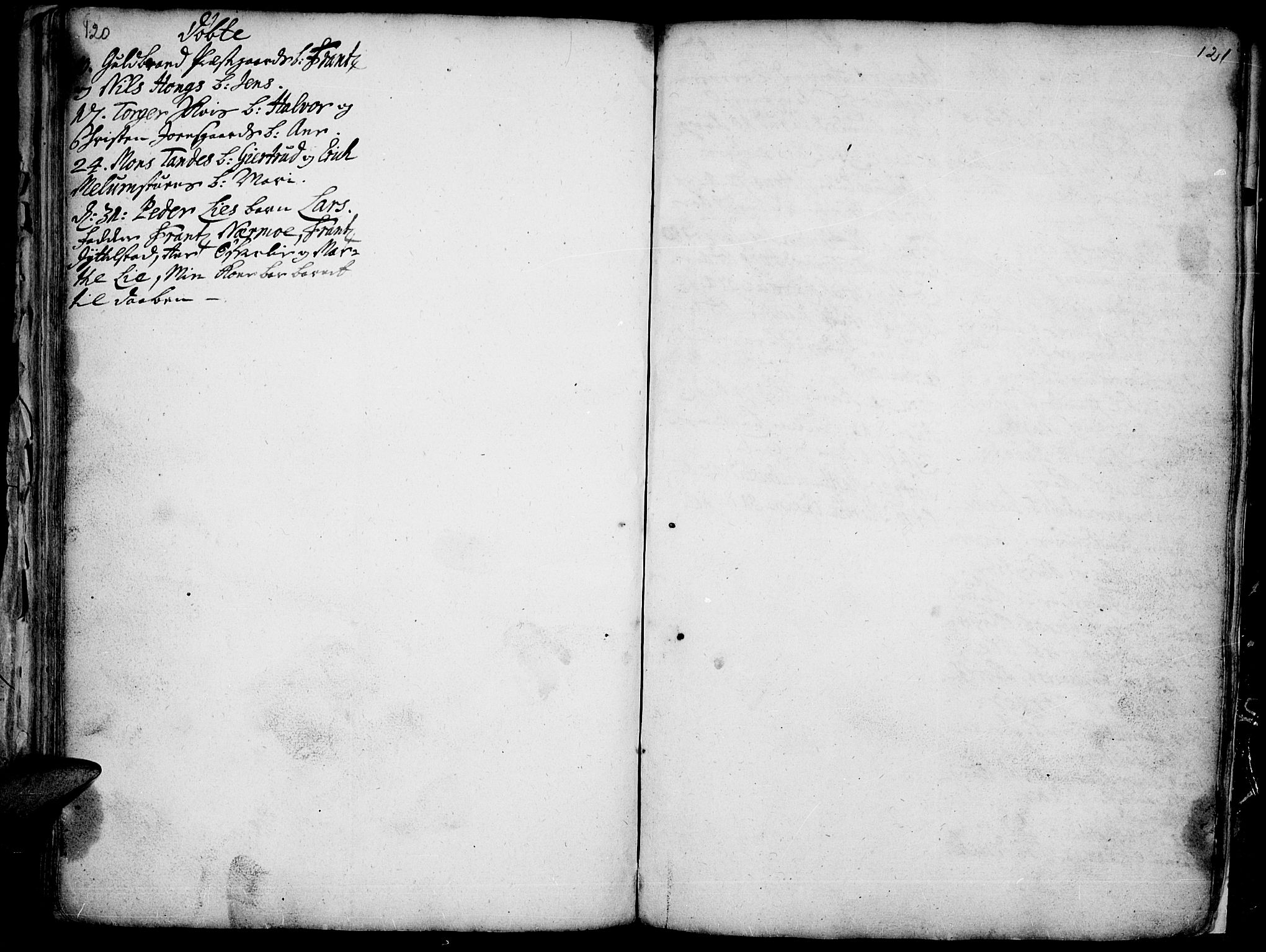 Øyer prestekontor, SAH/PREST-084/H/Ha/Haa/L0001: Parish register (official) no. 1, 1671-1727, p. 120-121