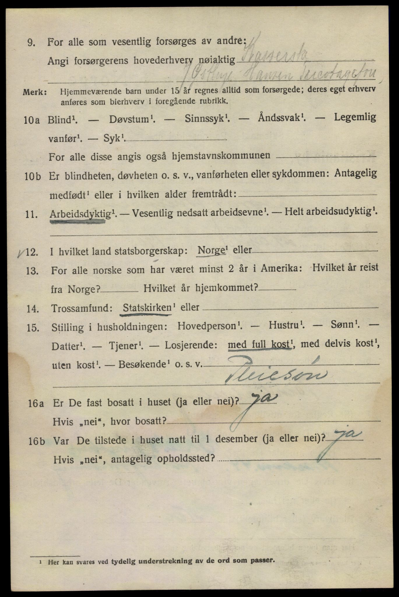 SAO, 1920 census for Kristiania, 1920, p. 238736