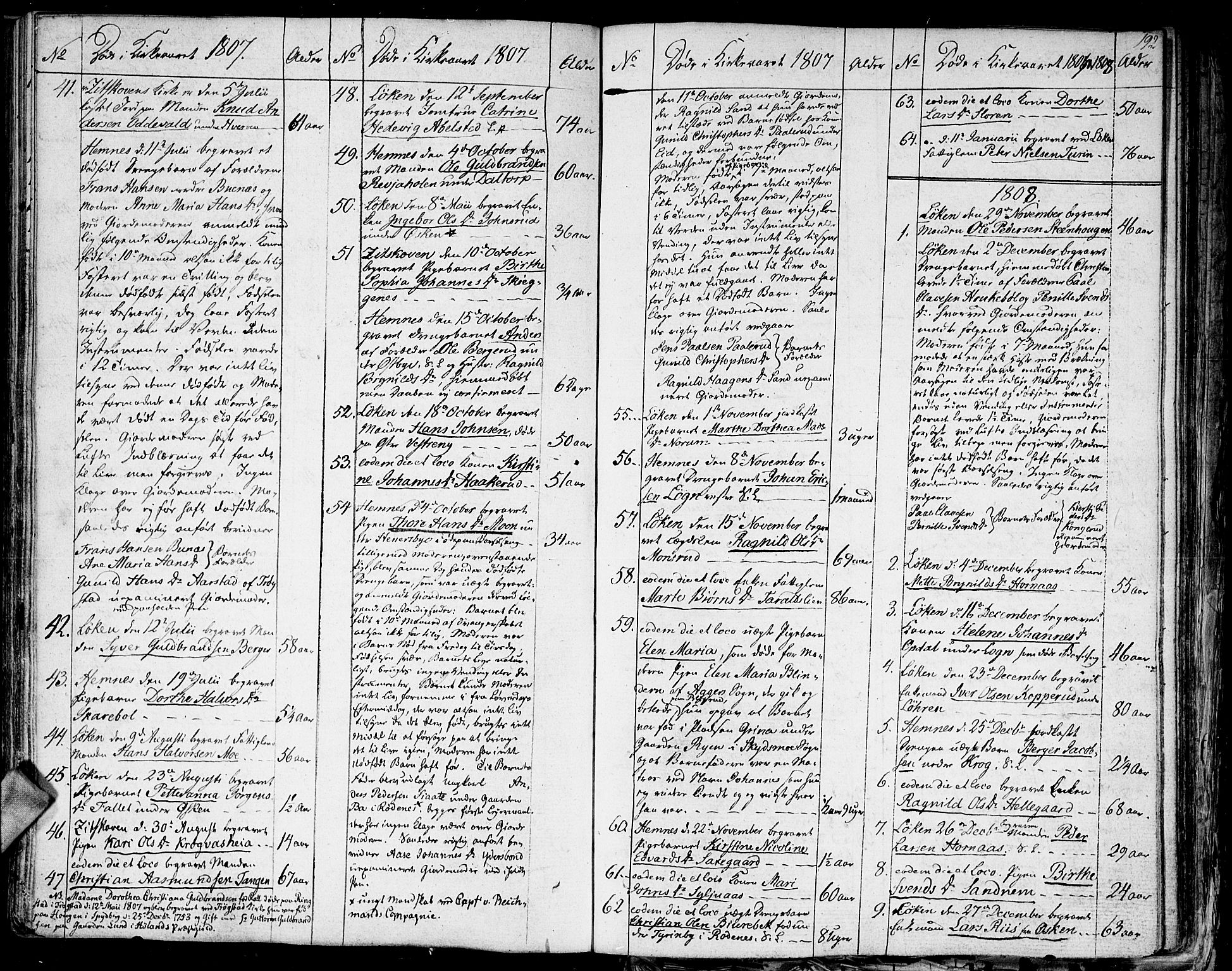 Høland prestekontor Kirkebøker, SAO/A-10346a/F/Fa/L0006: Parish register (official) no. I 6, 1794-1814, p. 192