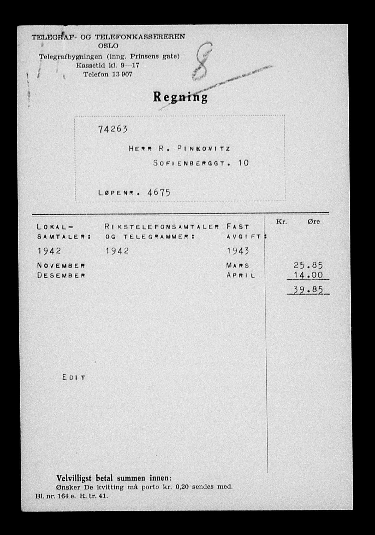 Justisdepartementet, Tilbakeføringskontoret for inndratte formuer, AV/RA-S-1564/H/Hc/Hcc/L0969: --, 1945-1947, p. 137