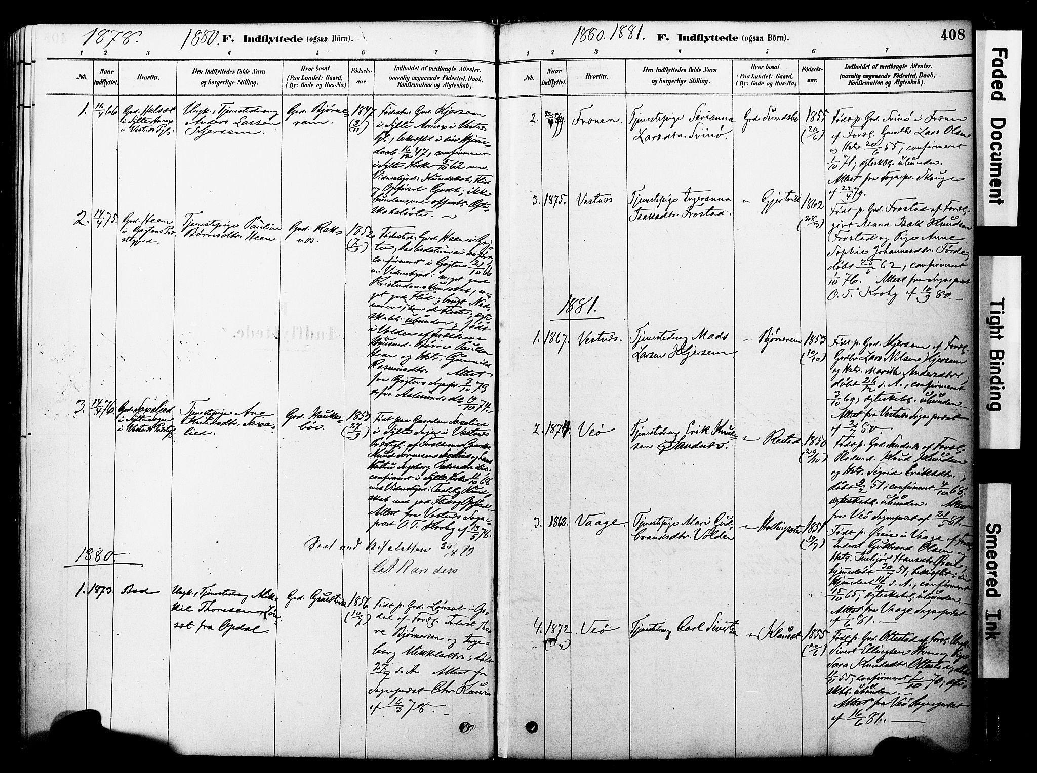 Ministerialprotokoller, klokkerbøker og fødselsregistre - Møre og Romsdal, SAT/A-1454/560/L0721: Parish register (official) no. 560A05, 1878-1917, p. 408