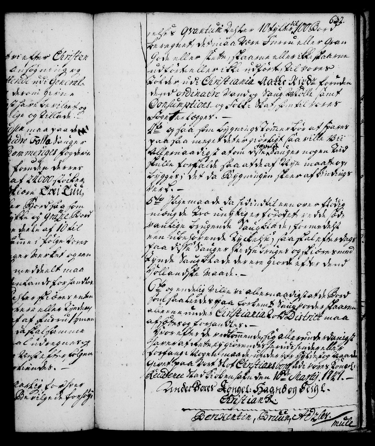 Rentekammeret, Kammerkanselliet, RA/EA-3111/G/Gg/Gga/L0004: Norsk ekspedisjonsprotokoll med register (merket RK 53.4), 1734-1741, p. 632