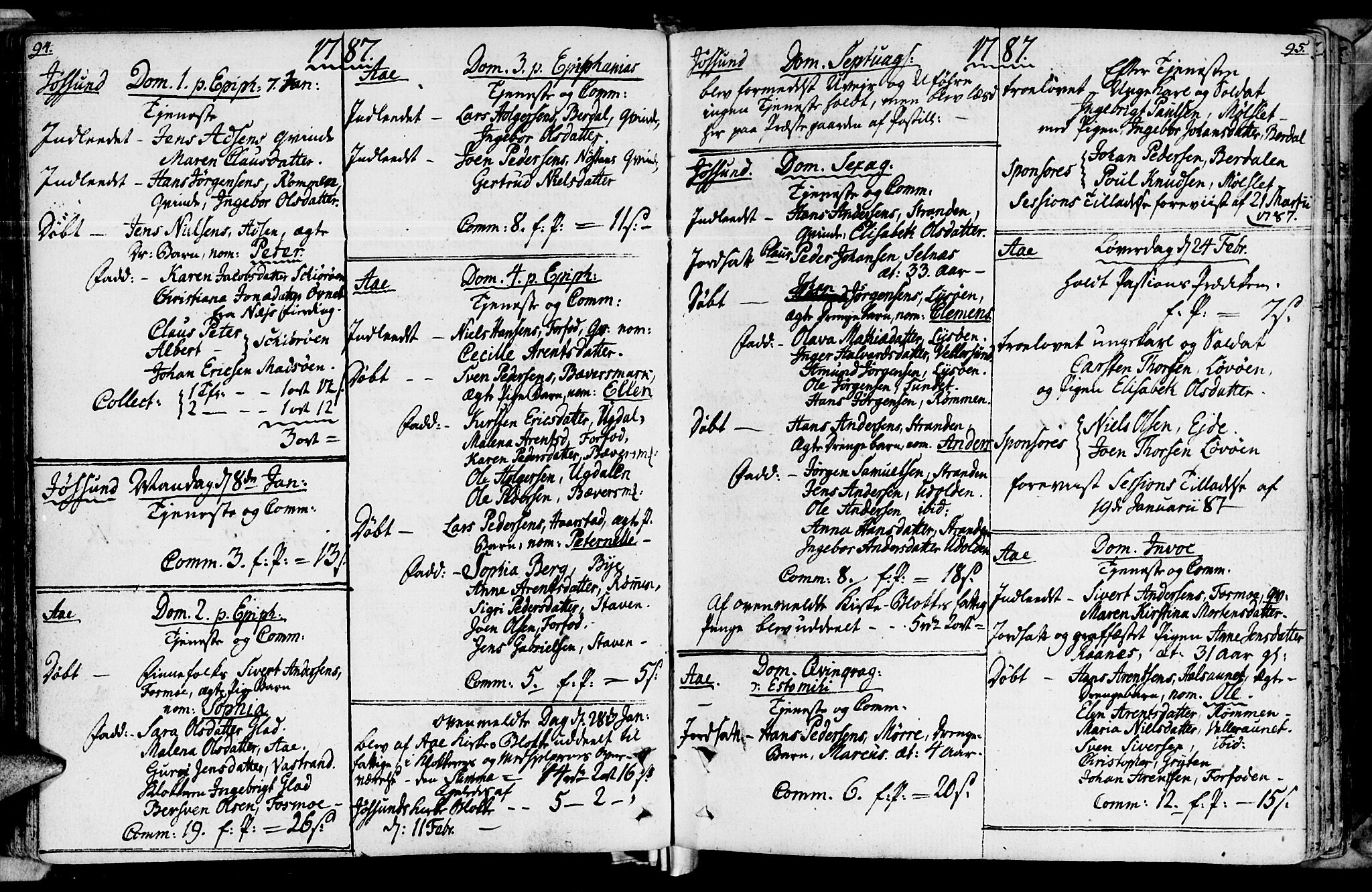 Ministerialprotokoller, klokkerbøker og fødselsregistre - Sør-Trøndelag, SAT/A-1456/655/L0673: Parish register (official) no. 655A02, 1780-1801, p. 94-95