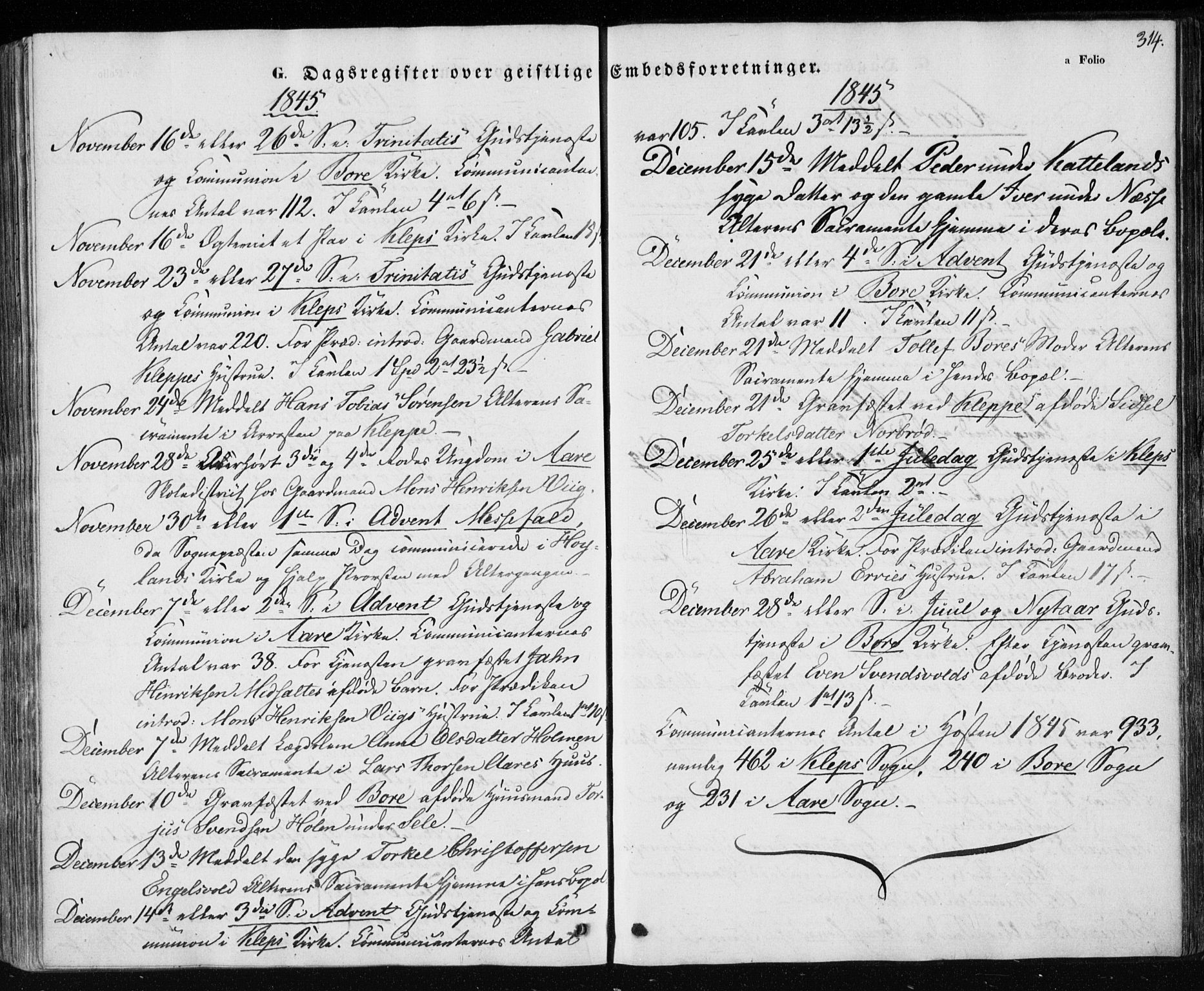 Klepp sokneprestkontor, AV/SAST-A-101803/001/3/30BA/L0004: Parish register (official) no. A 4, 1842-1852, p. 314