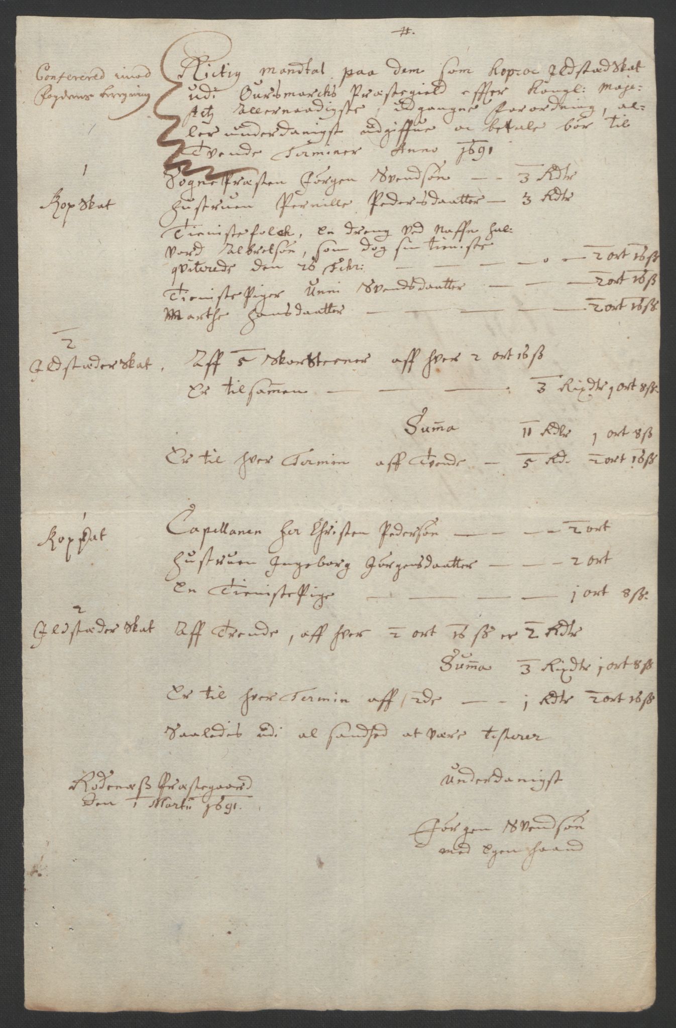 Rentekammeret inntil 1814, Reviderte regnskaper, Fogderegnskap, AV/RA-EA-4092/R05/L0278: Fogderegnskap Rakkestad, 1691-1693, p. 105