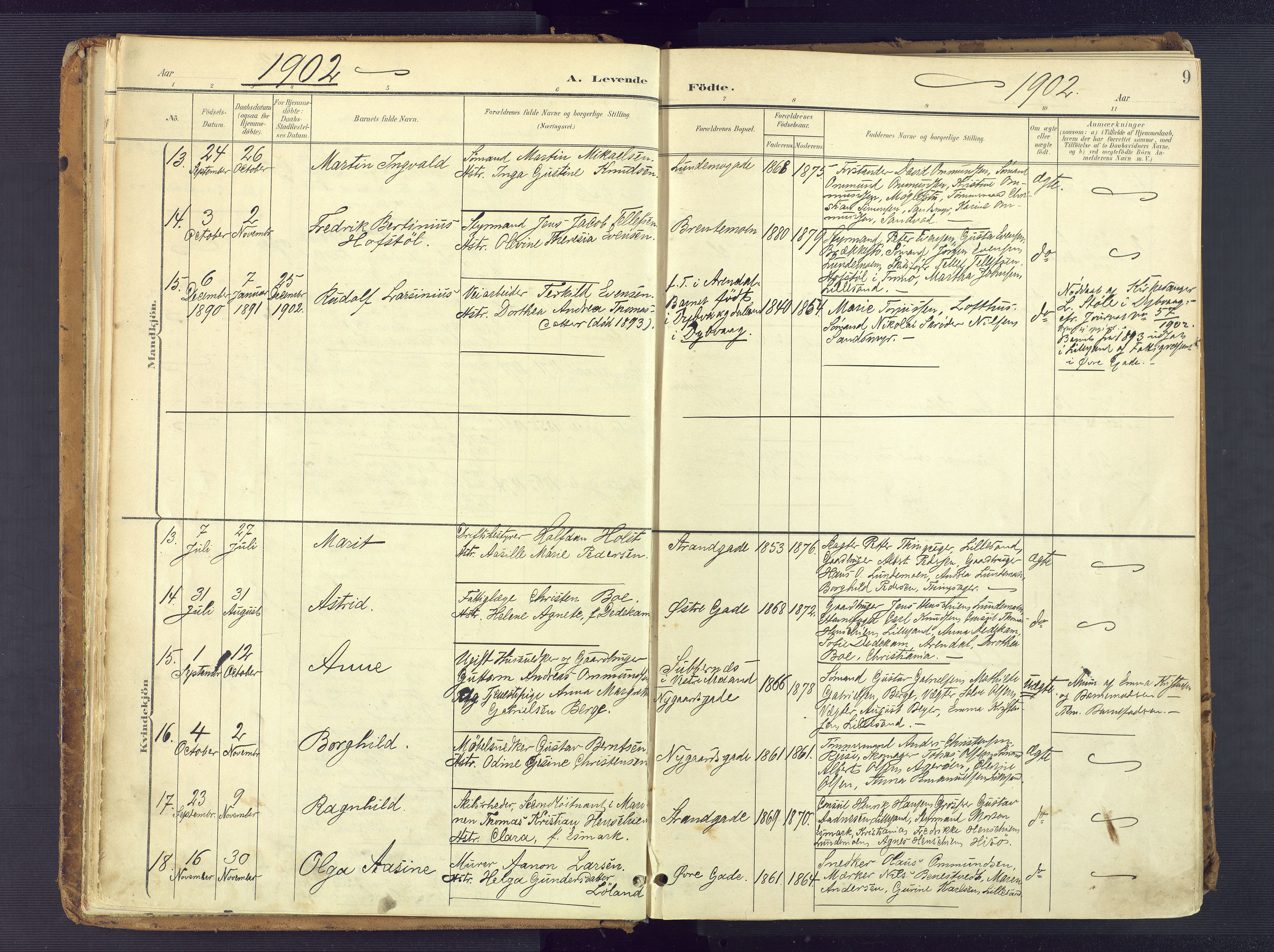 Vestre Moland sokneprestkontor, AV/SAK-1111-0046/F/Fa/Faa/L0002: Parish register (official) no. A 2, 1900-1926, p. 9