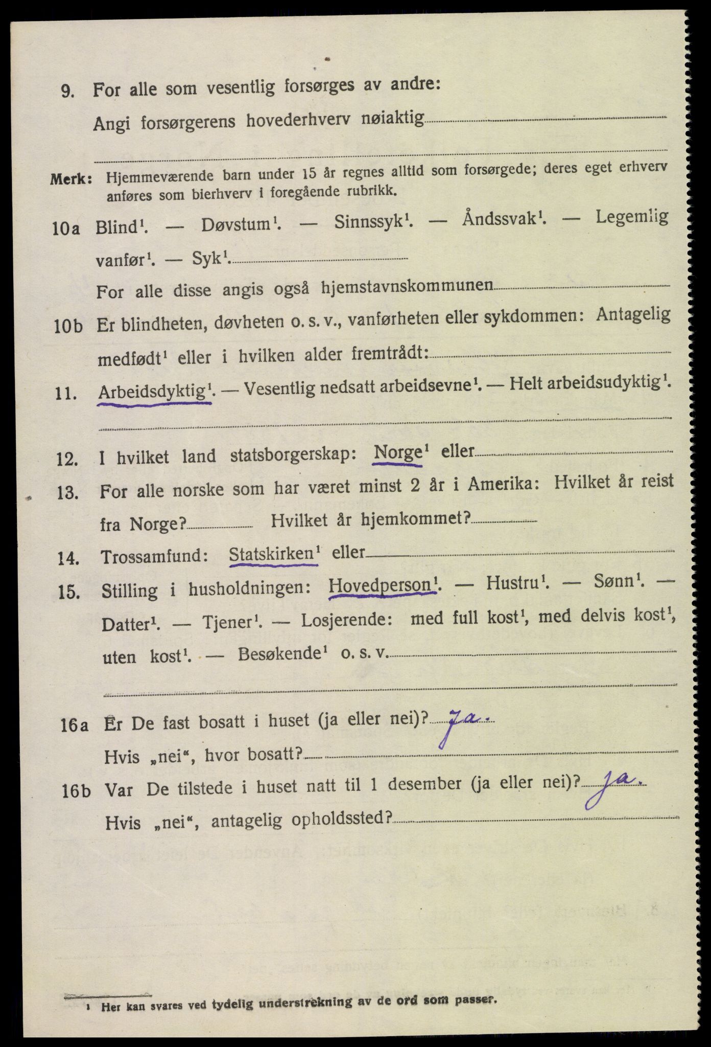 SAK, 1920 census for Bygland, 1920, p. 1684