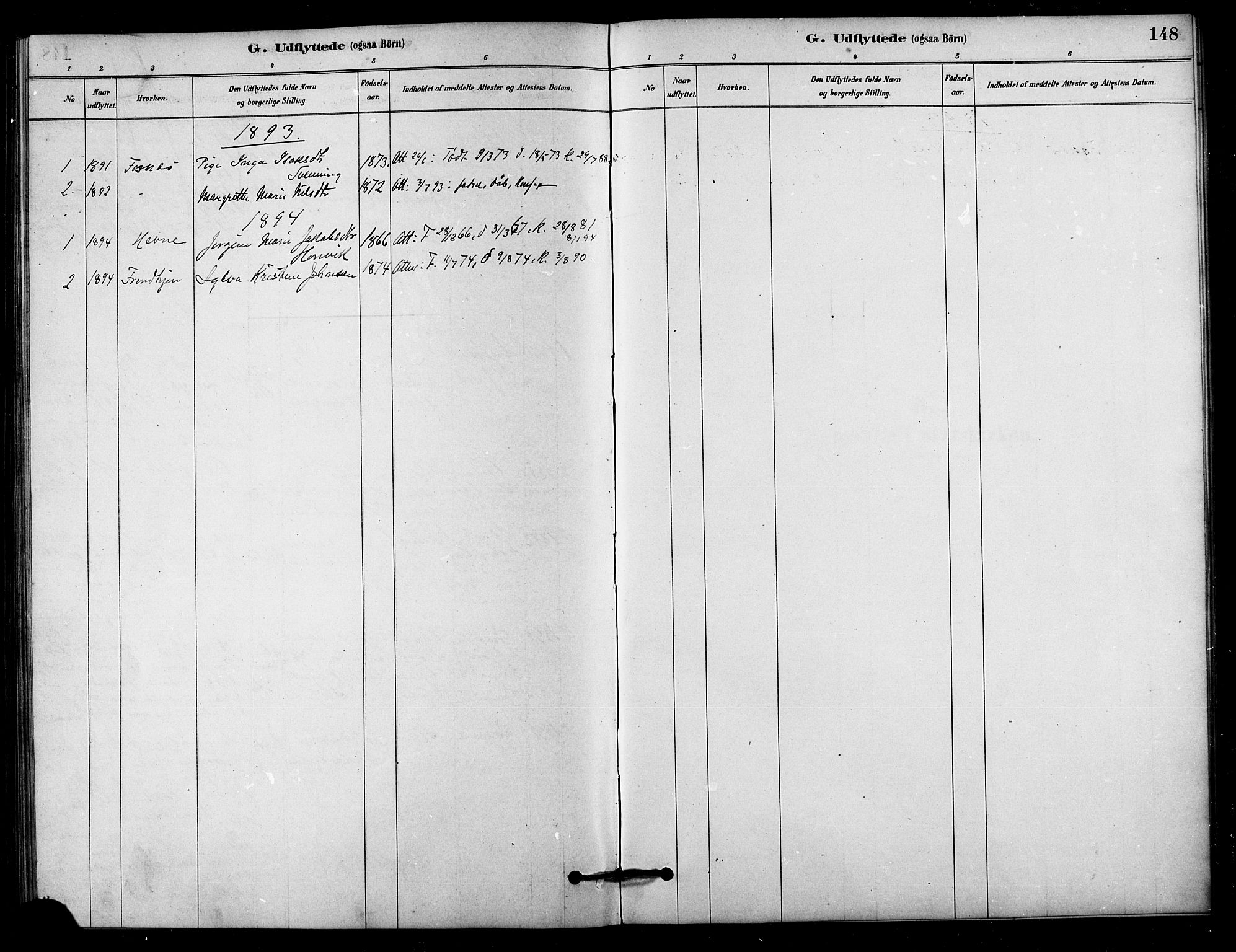 Ministerialprotokoller, klokkerbøker og fødselsregistre - Sør-Trøndelag, SAT/A-1456/656/L0692: Parish register (official) no. 656A01, 1879-1893, p. 148