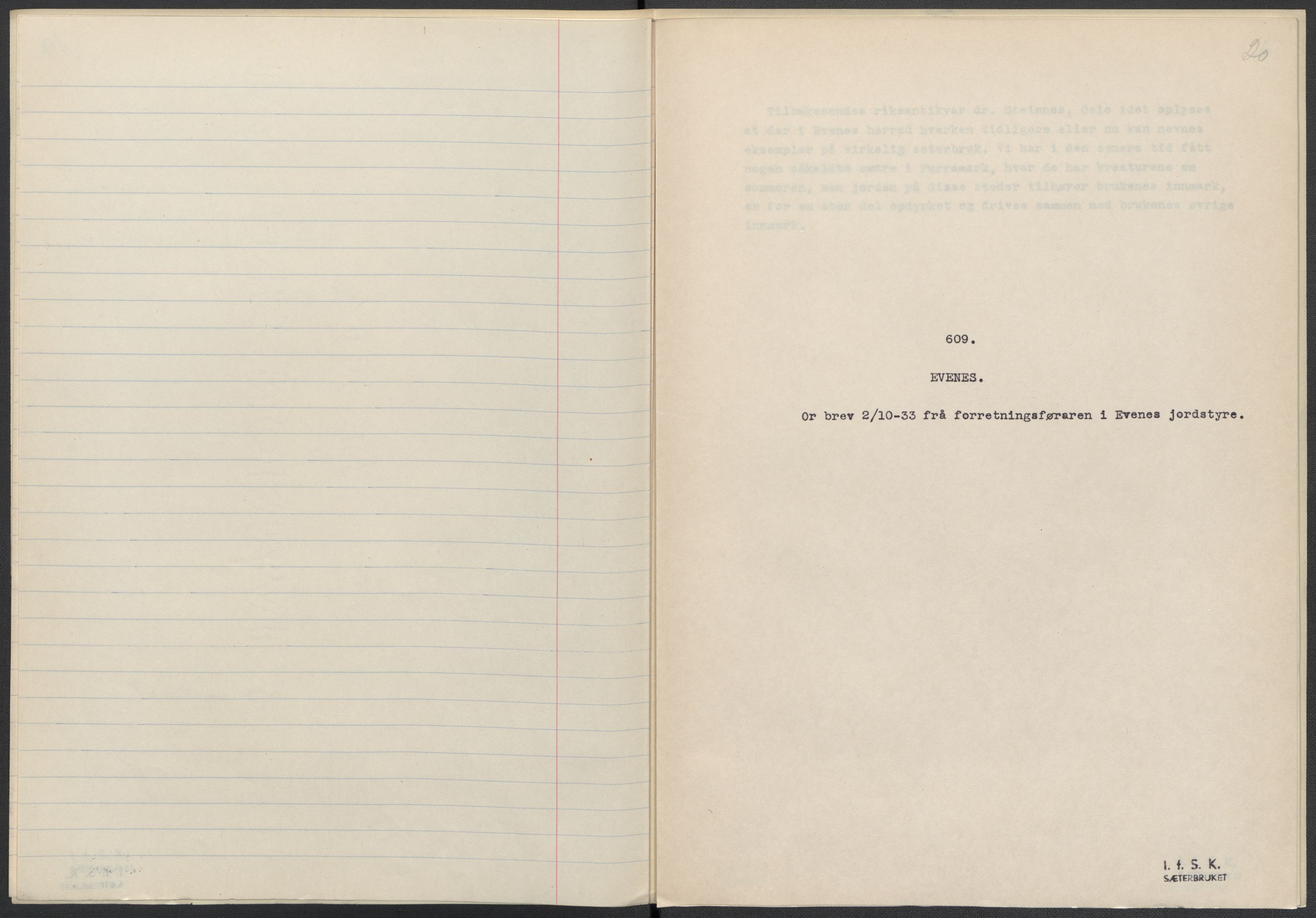 Instituttet for sammenlignende kulturforskning, AV/RA-PA-0424/F/Fc/L0016/0003: Eske B16: / Nordland (perm XLVIII), 1932-1937, p. 20