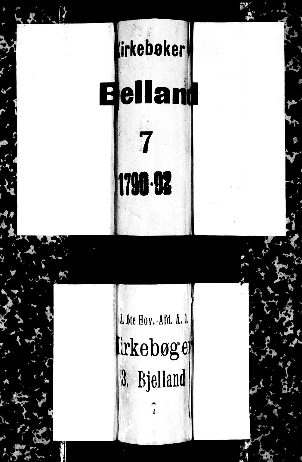 Bjelland sokneprestkontor, SAK/1111-0005/F/Fb/Fbb/L0002: Parish register (copy) no. B 2, 1790-1826