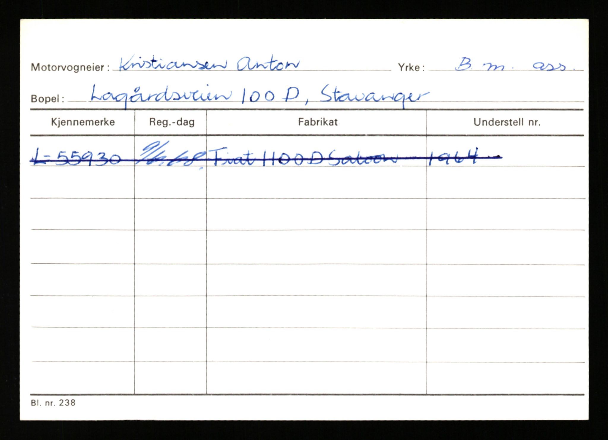 Stavanger trafikkstasjon, AV/SAST-A-101942/0/H/L0021: Kristiania - Landsnes, 1930-1971, p. 17