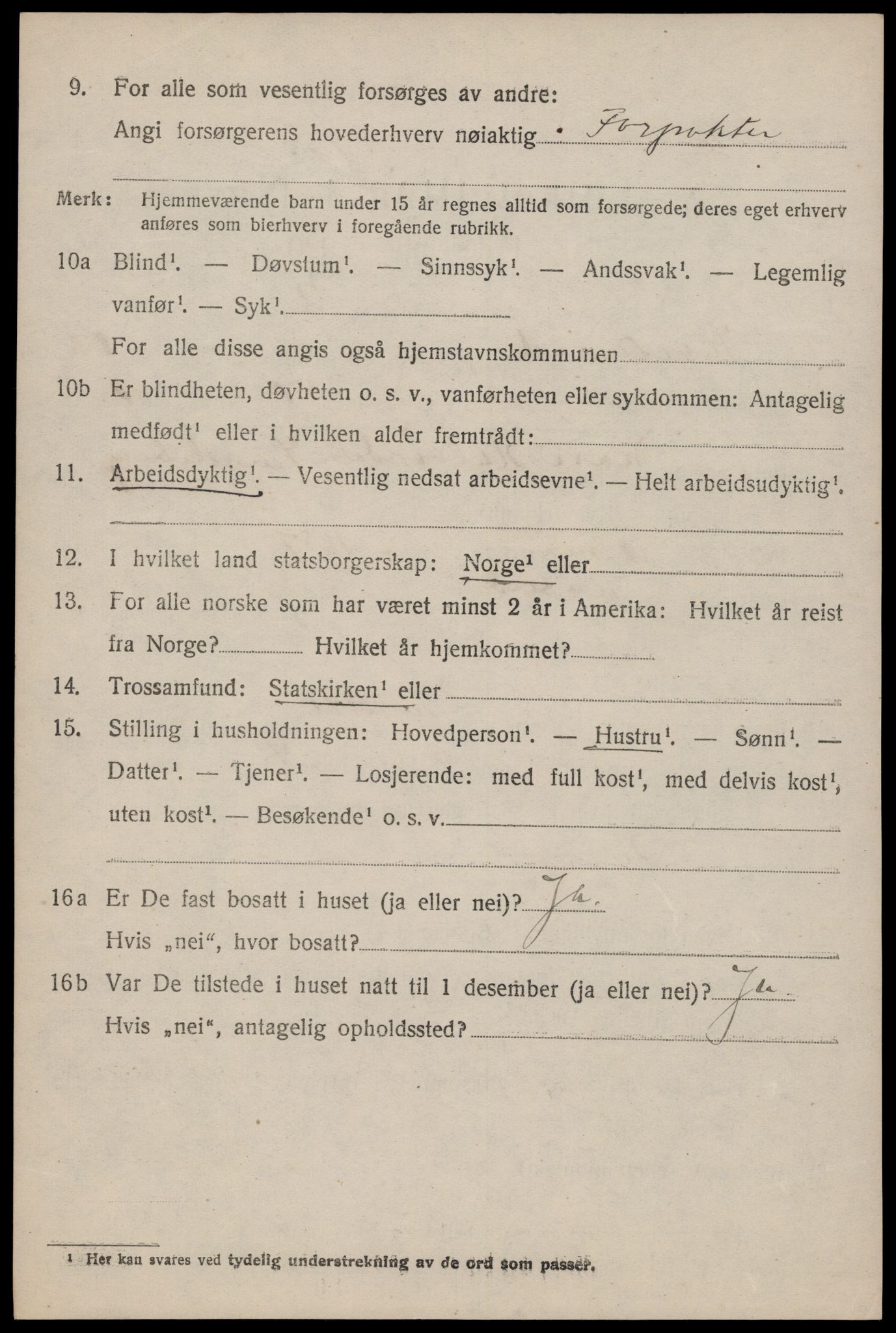 SAKO, 1920 census for Kviteseid, 1920, p. 6206