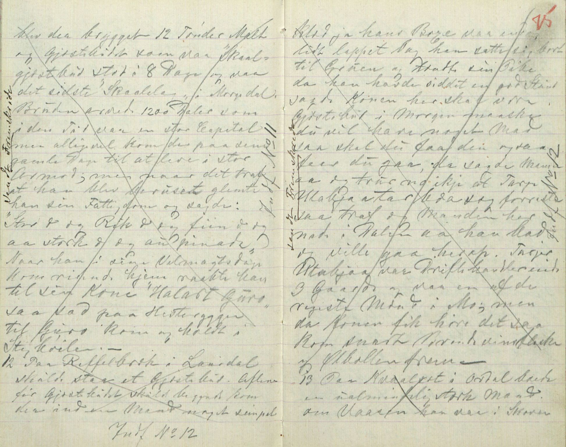 Rikard Berge, TEMU/TGM-A-1003/F/L0016/0015: 529-550 / 543 Oppskrifter av Halvor N. Tvedten, 1894, p. 74-75
