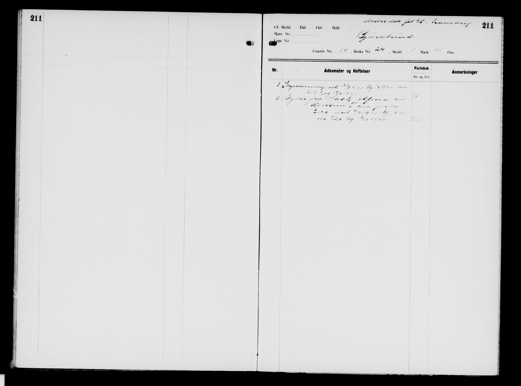 Valdres sorenskriveri, AV/SAH-TING-016/H/Ha/Hae/L0013: Mortgage register no. 5.13, 1931-1940, p. 211