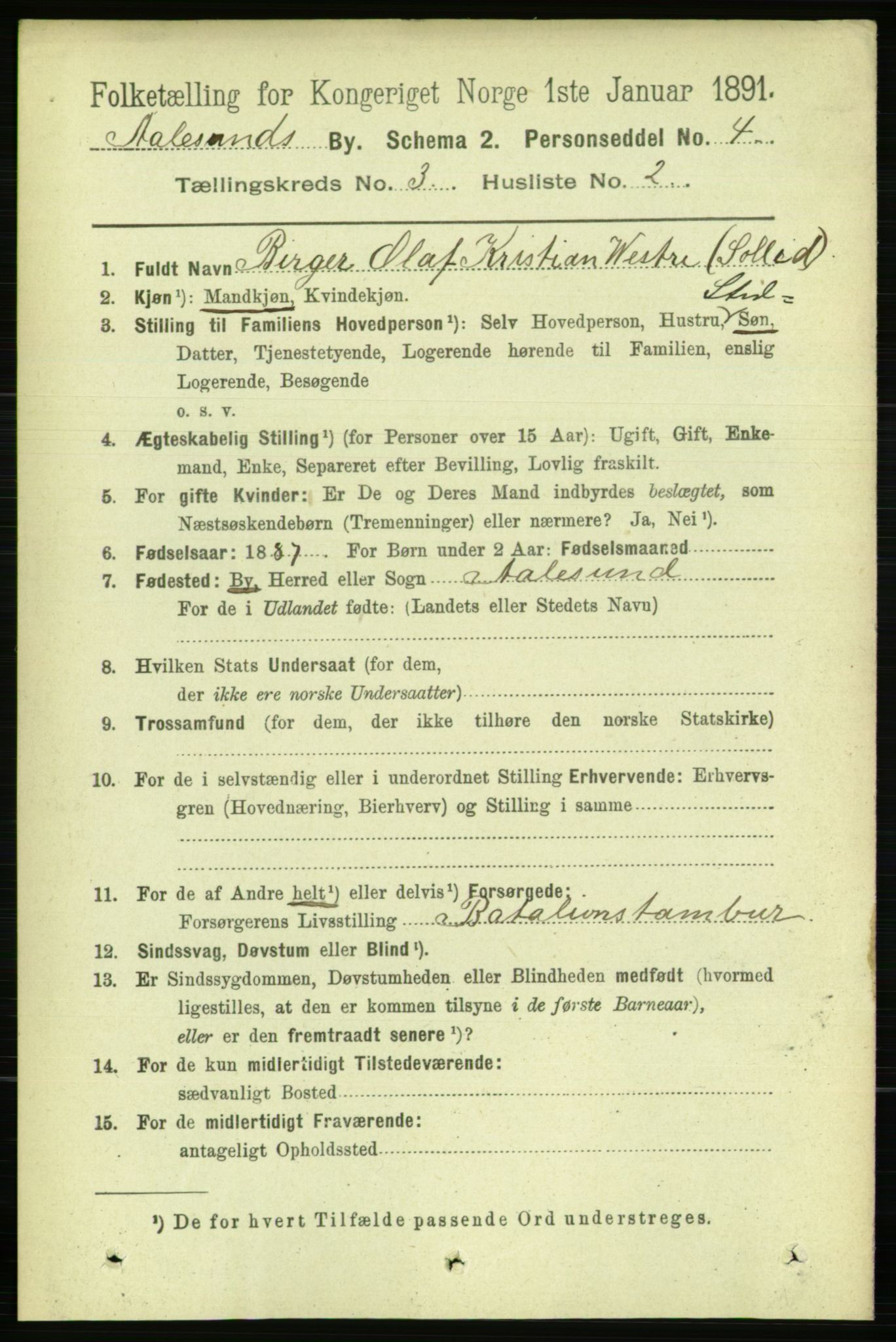 RA, 1891 census for 1501 Ålesund, 1891, p. 2282