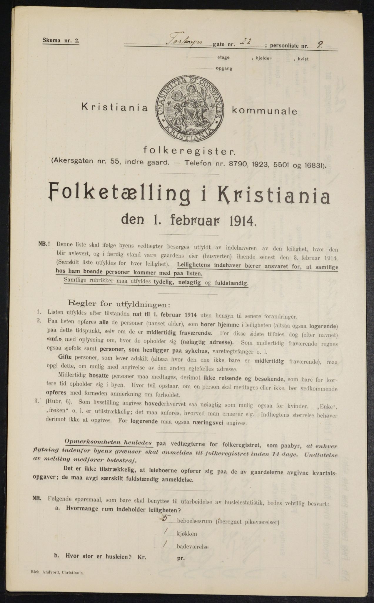 OBA, Municipal Census 1914 for Kristiania, 1914, p. 116028