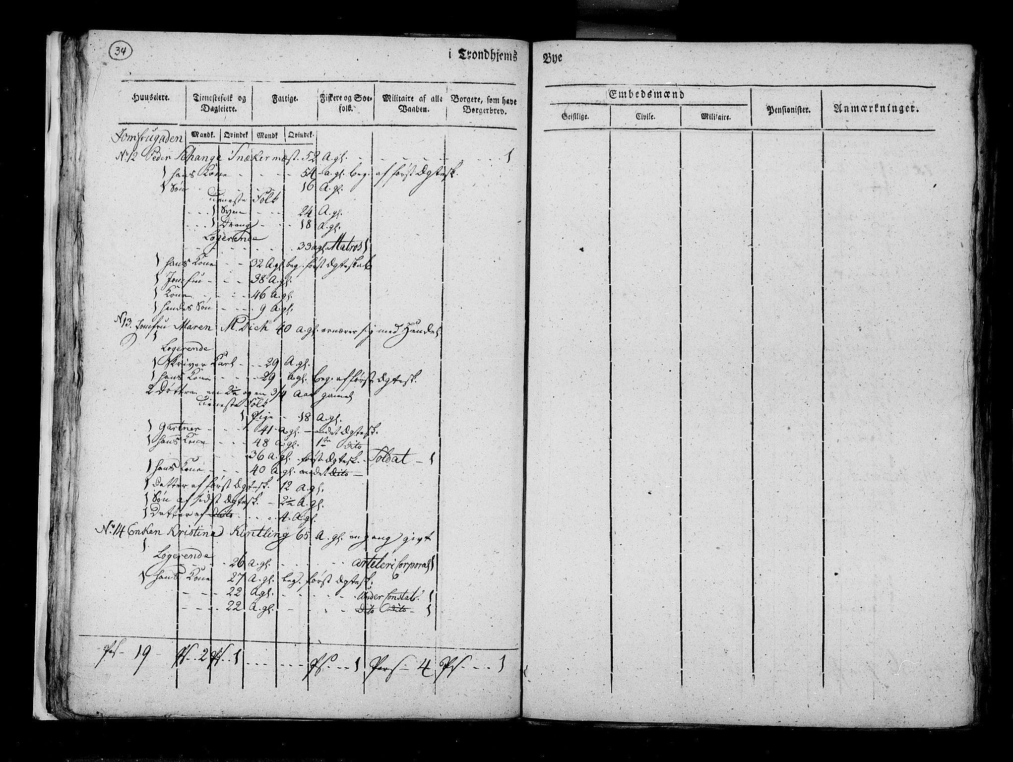 RA, Census 1815, vol. 5: Trondheim, 1815, p. 35