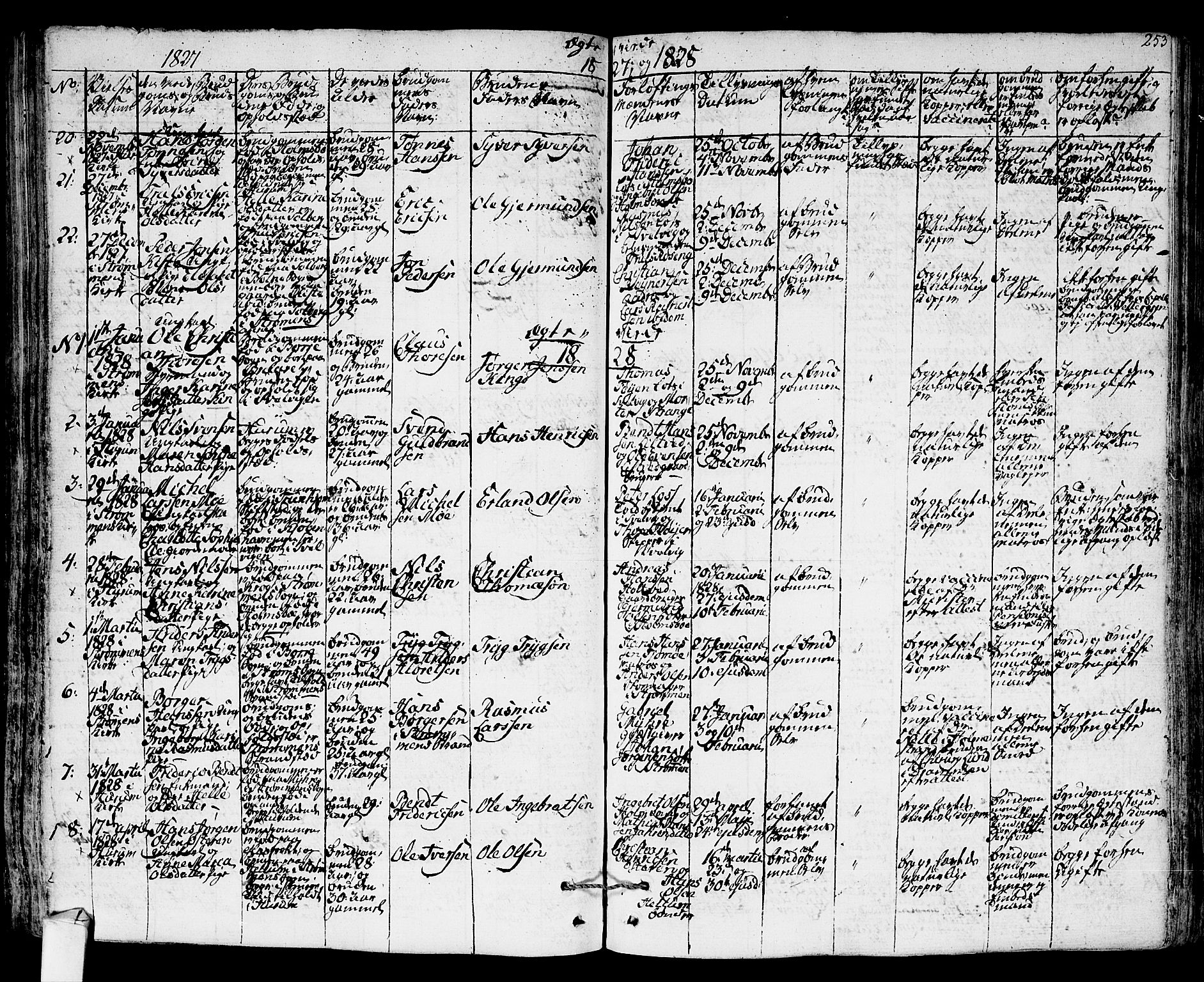 Hurum kirkebøker, SAKO/A-229/F/Fa/L0010: Parish register (official) no. 10, 1827-1846, p. 253