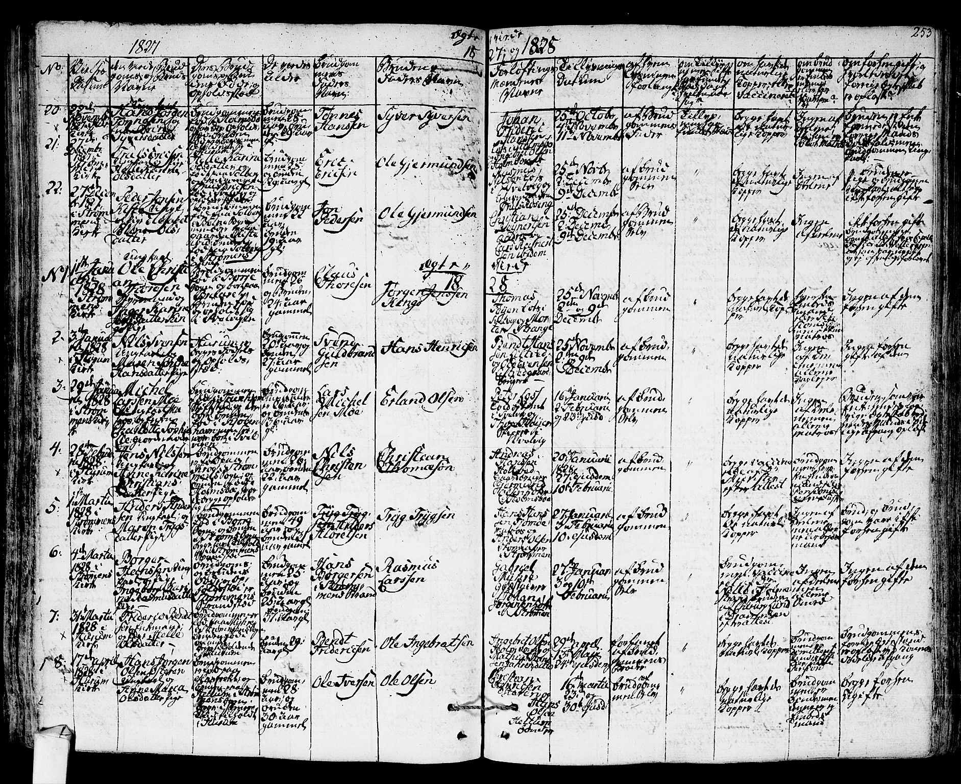 Hurum kirkebøker, AV/SAKO-A-229/F/Fa/L0010: Parish register (official) no. 10, 1827-1846, p. 253