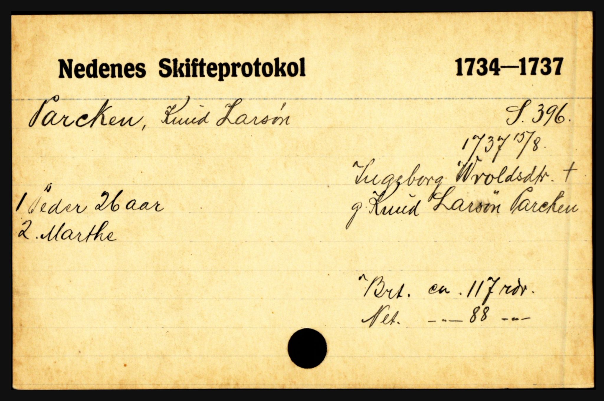 Nedenes sorenskriveri før 1824, AV/SAK-1221-0007/H, p. 22993