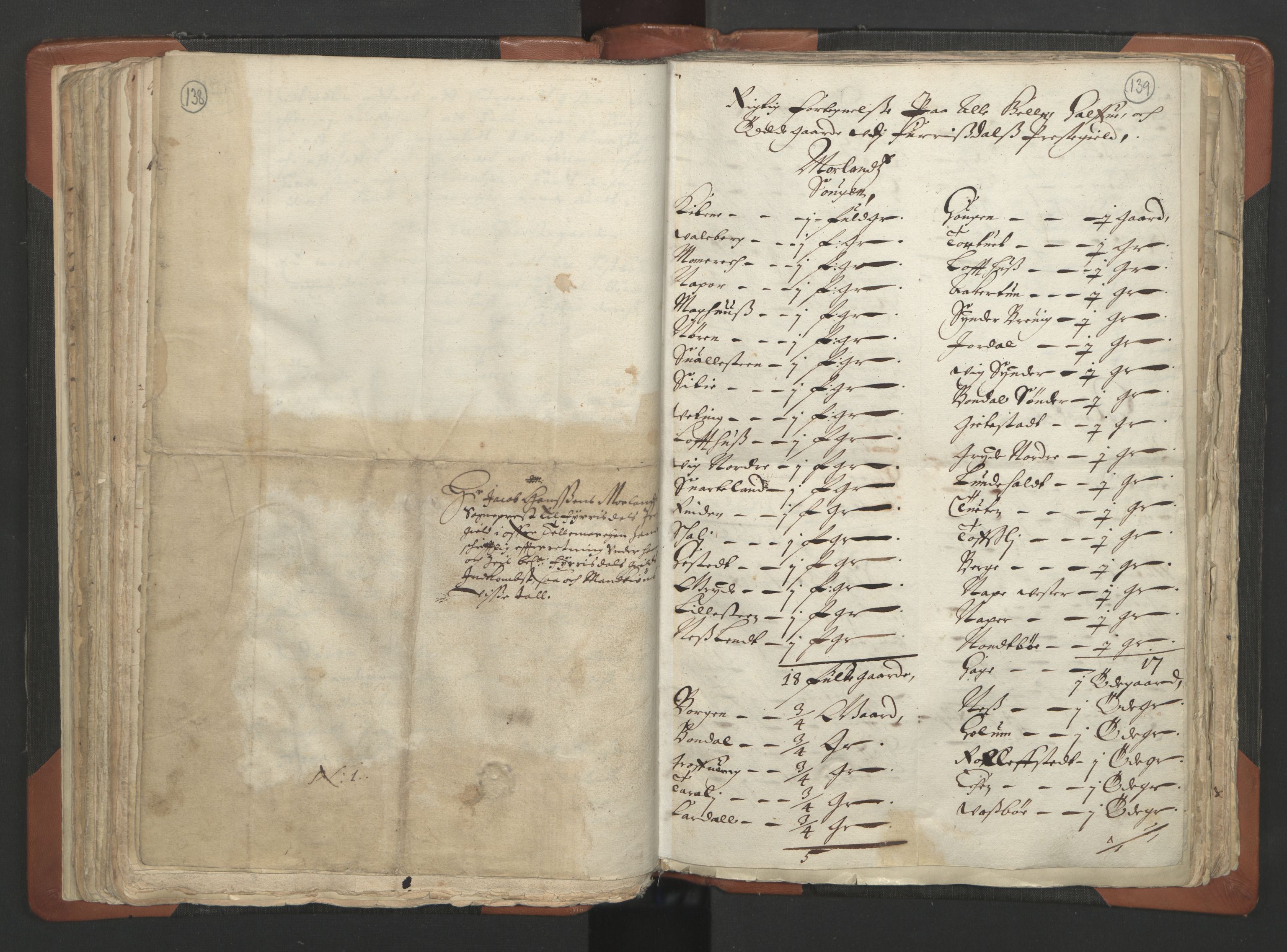 RA, Vicar's Census 1664-1666, no. 12: Øvre Telemark deanery, Nedre Telemark deanery and Bamble deanery, 1664-1666, p. 138-139