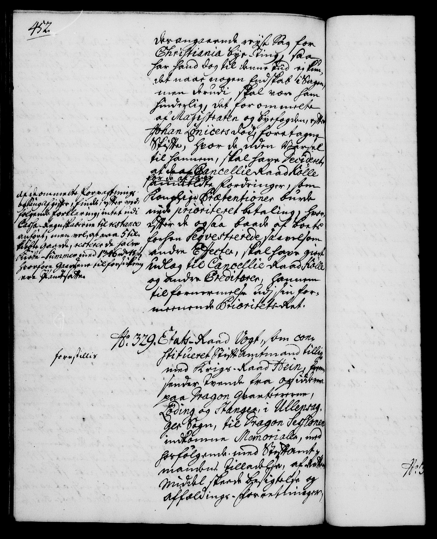 Rentekammeret, Kammerkanselliet, RA/EA-3111/G/Gh/Gha/L0019: Norsk ekstraktmemorialprotokoll (merket RK 53.64), 1736-1737, p. 452
