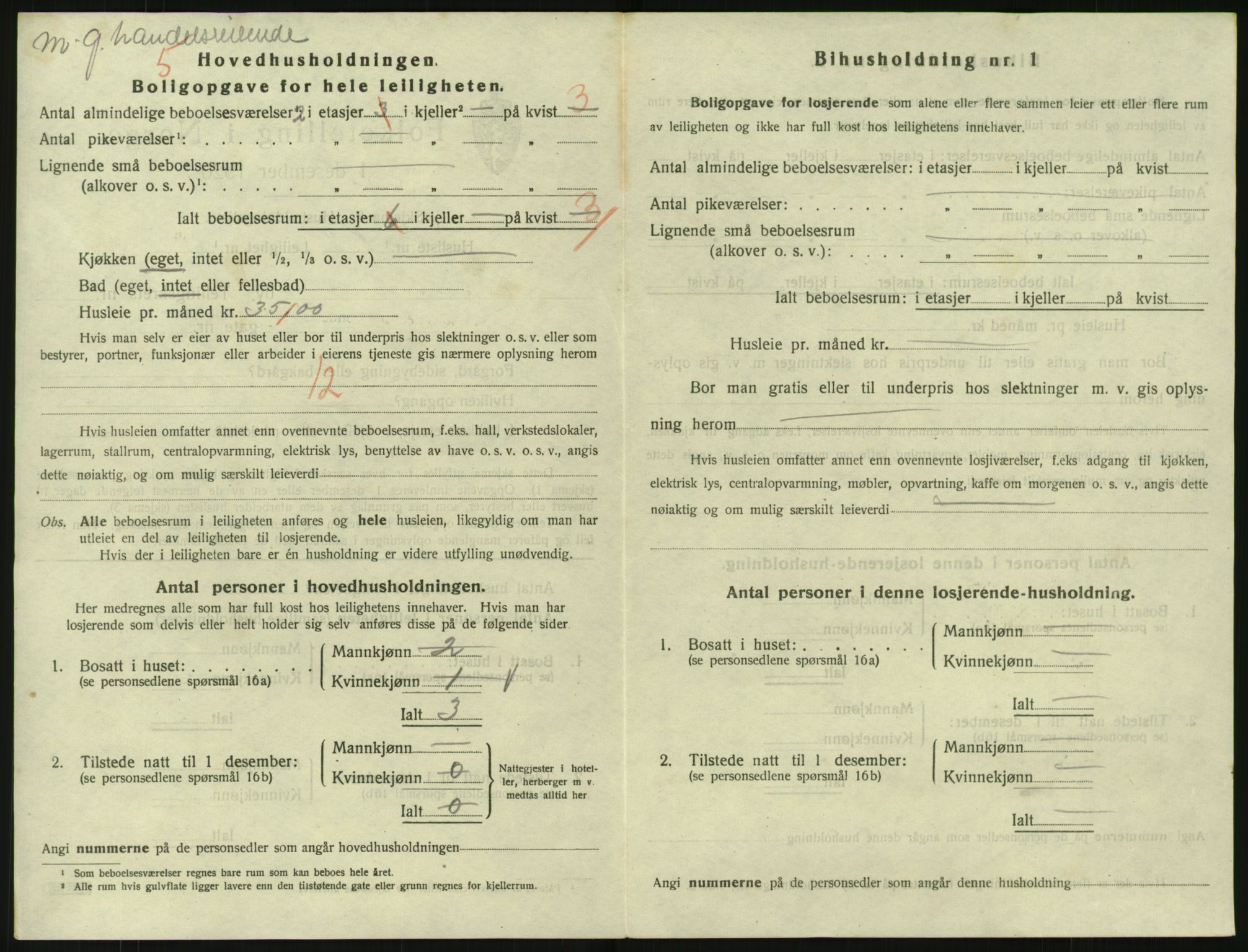 SAK, 1920 census for Arendal, 1920, p. 7215