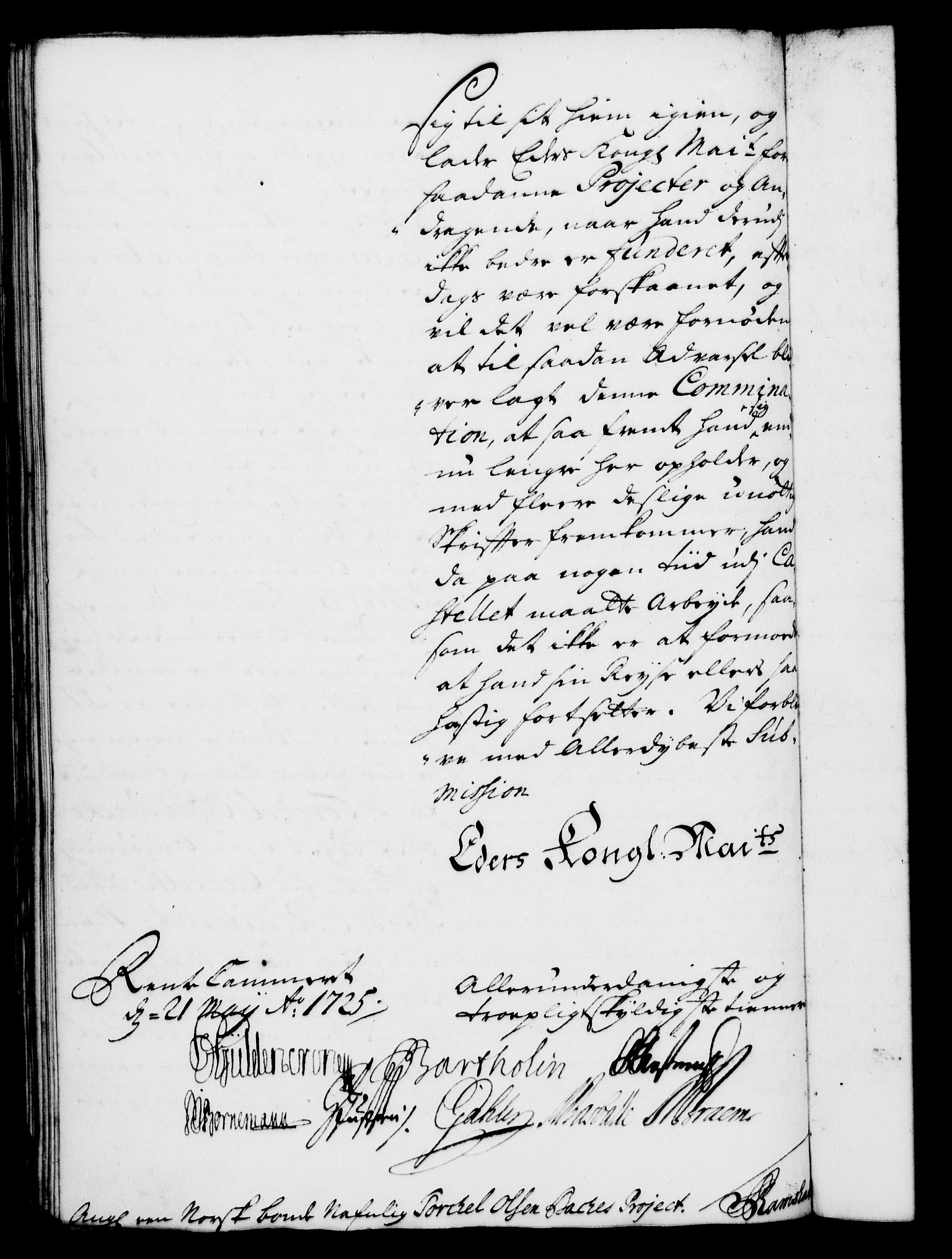 Rentekammeret, Kammerkanselliet, RA/EA-3111/G/Gf/Gfa/L0008: Norsk relasjons- og resolusjonsprotokoll (merket RK 52.8), 1725, p. 418