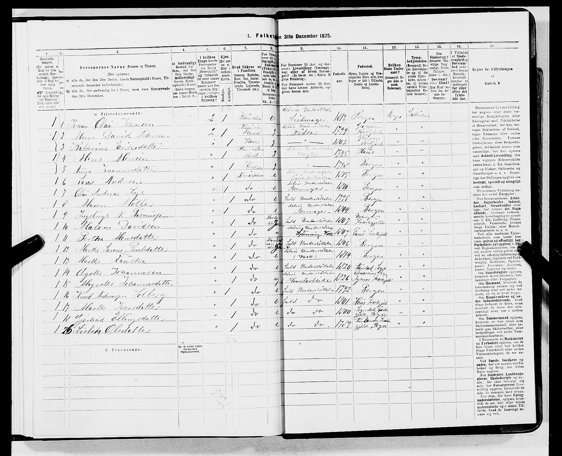 SAB, 1875 census for 1301 Bergen, 1875, p. 3870