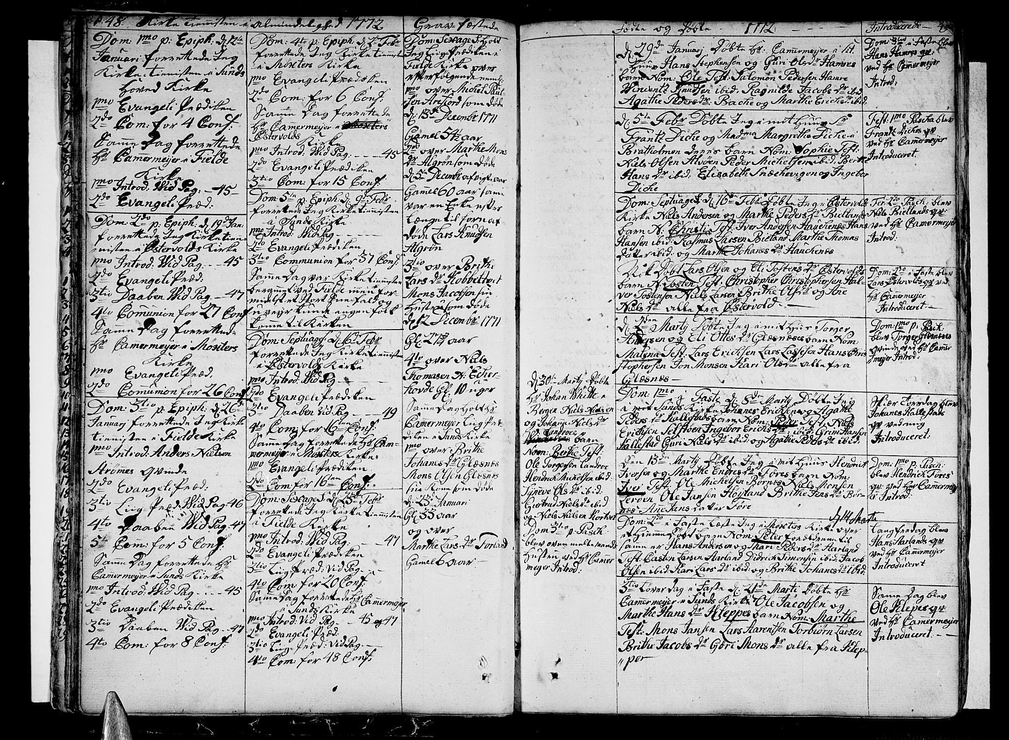 Sund sokneprestembete, SAB/A-99930: Parish register (official) no. A 5, 1770-1795, p. 48-49