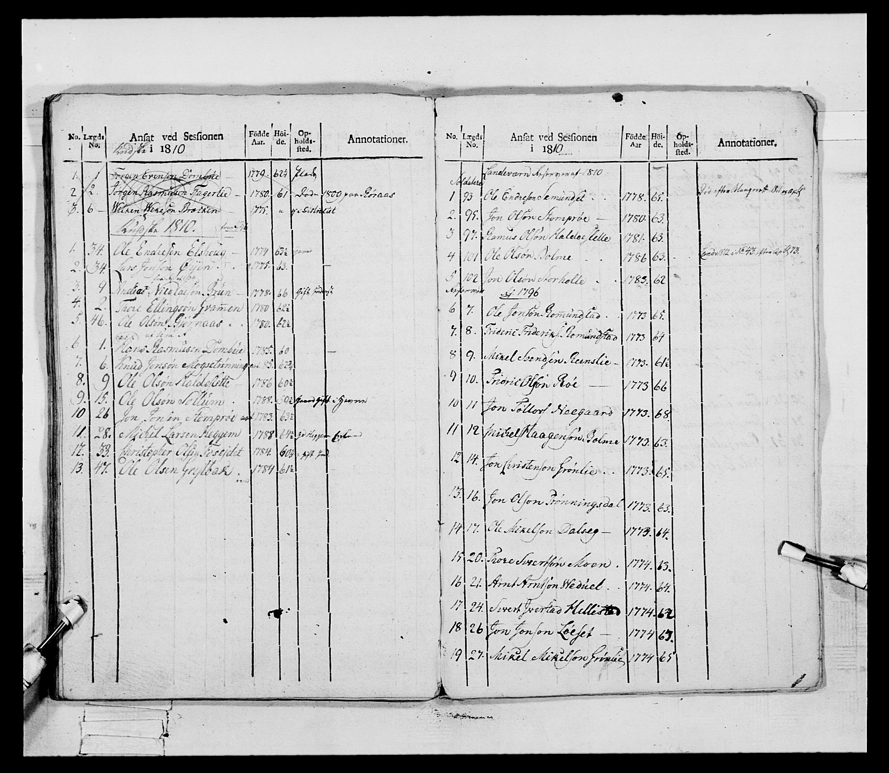 Generalitets- og kommissariatskollegiet, Det kongelige norske kommissariatskollegium, AV/RA-EA-5420/E/Eh/L0083b: 2. Trondheimske nasjonale infanteriregiment, 1810, p. 282