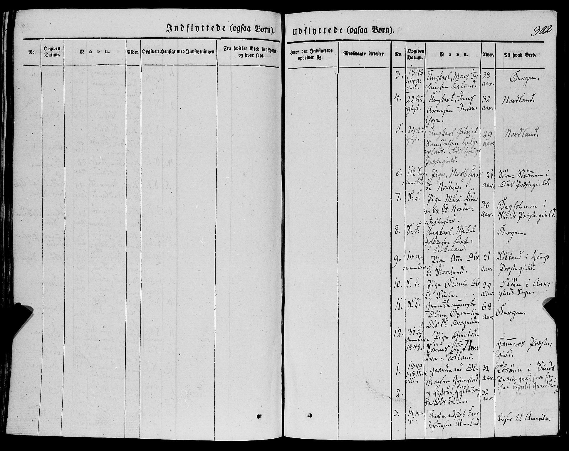 Fana Sokneprestembete, AV/SAB-A-75101/H/Haa/Haaa/L0008: Parish register (official) no. A 8, 1829-1851, p. 302