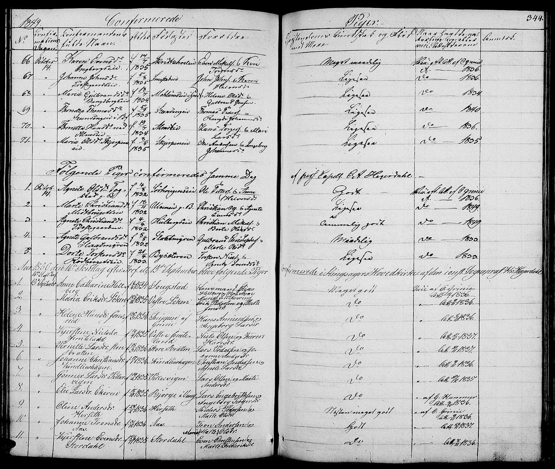 Ringsaker prestekontor, AV/SAH-PREST-014/L/La/L0005: Parish register (copy) no. 5, 1839-1850, p. 344