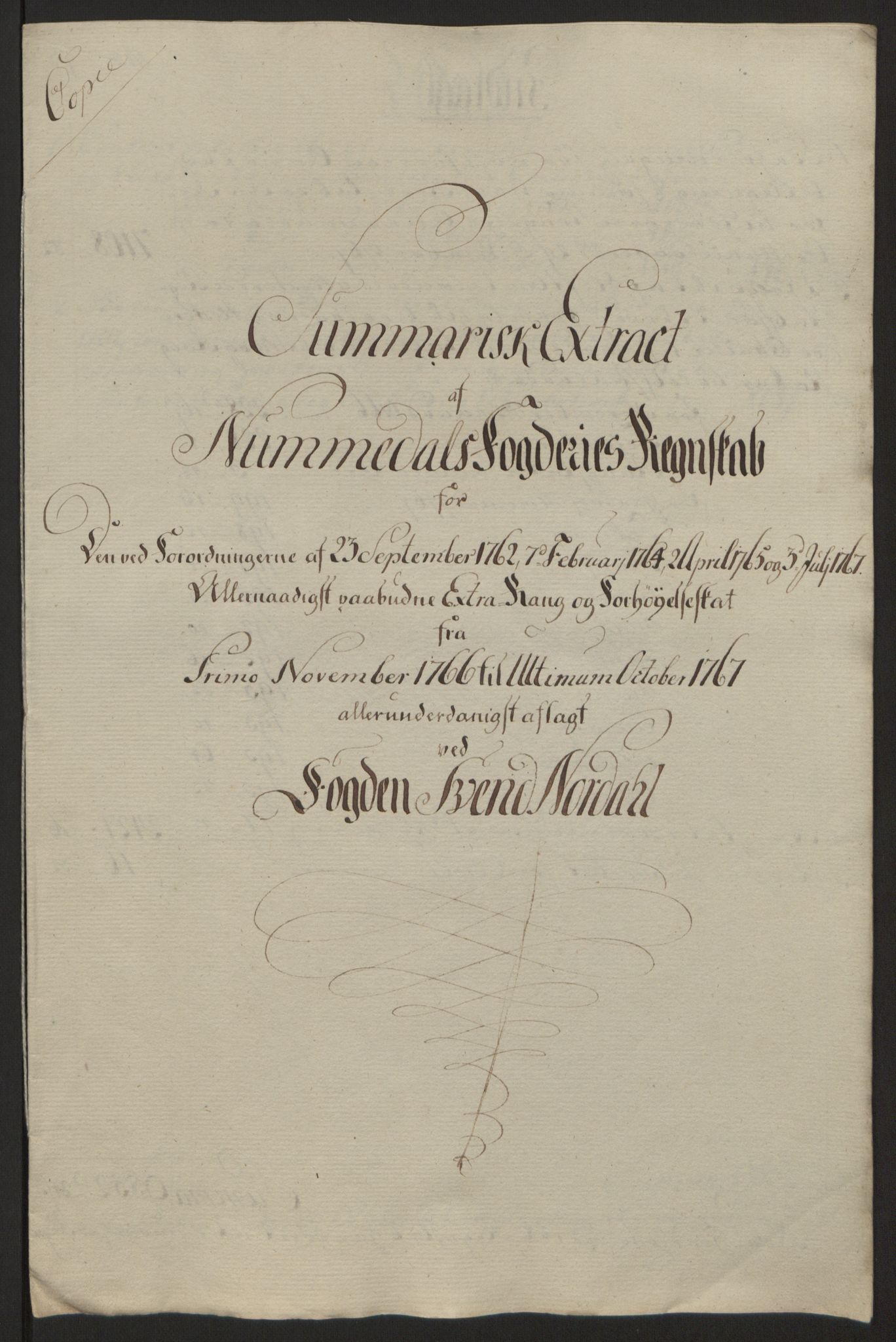 Rentekammeret inntil 1814, Reviderte regnskaper, Fogderegnskap, AV/RA-EA-4092/R64/L4502: Ekstraskatten Namdal, 1762-1772, p. 235