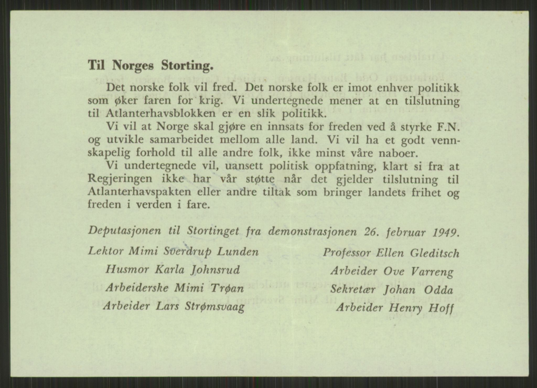 Utenriksdepartementet, AV/RA-S-2259, 1948-1950, p. 85