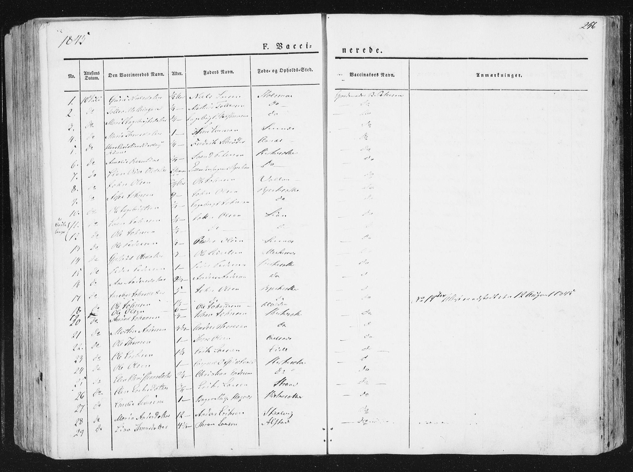 Ministerialprotokoller, klokkerbøker og fødselsregistre - Sør-Trøndelag, SAT/A-1456/630/L0493: Parish register (official) no. 630A06, 1841-1851, p. 256